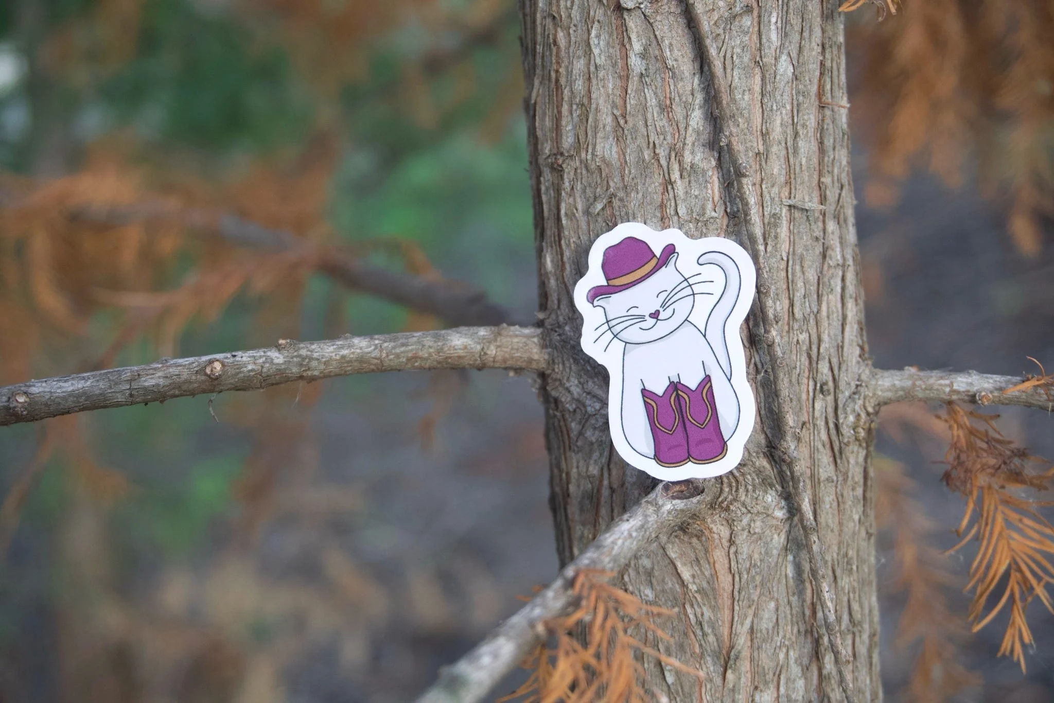 Texas State Cat Sticker