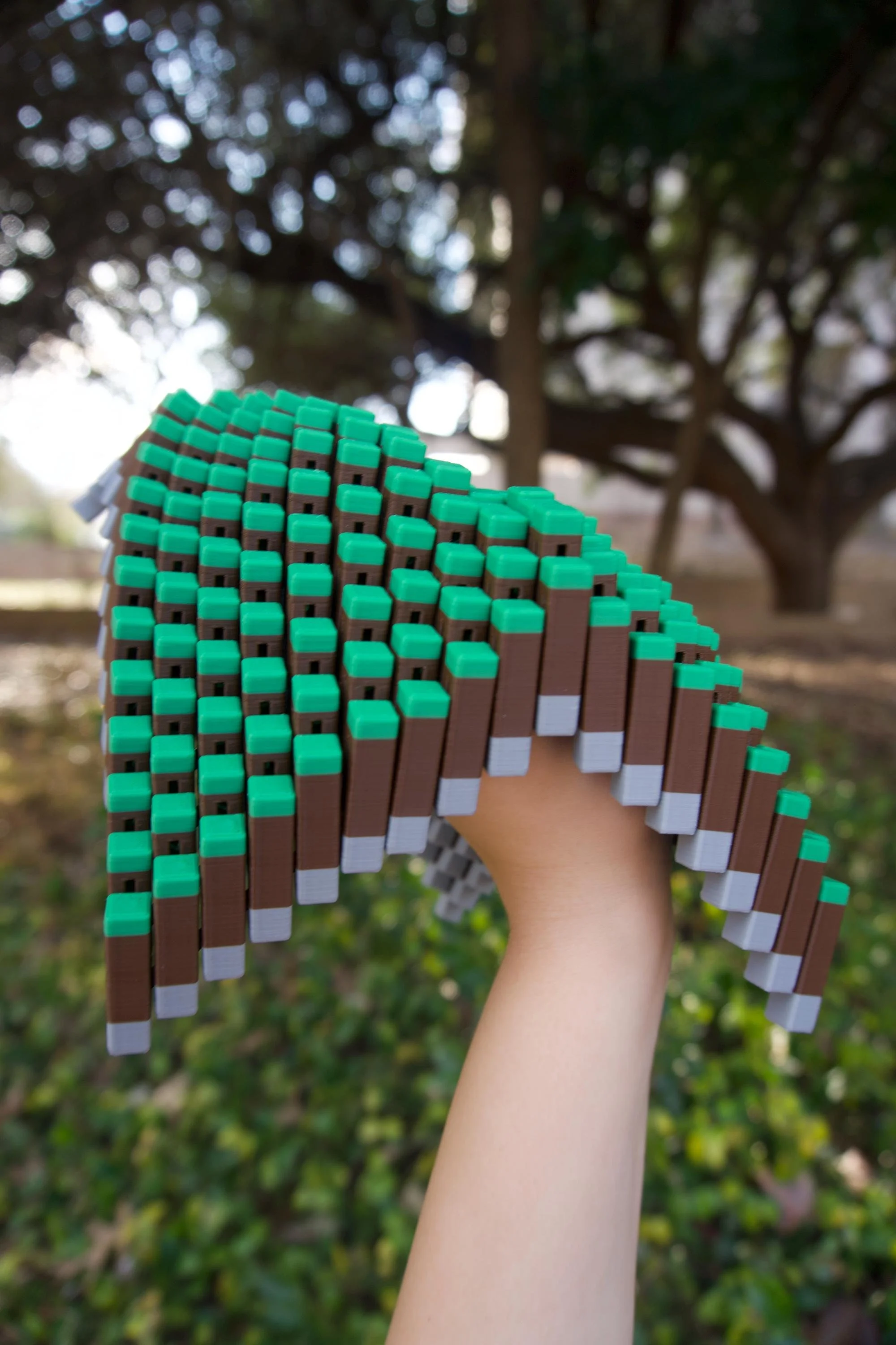 GRASSY TERRAIN FIDGET PIXELS - 3D PRINTED