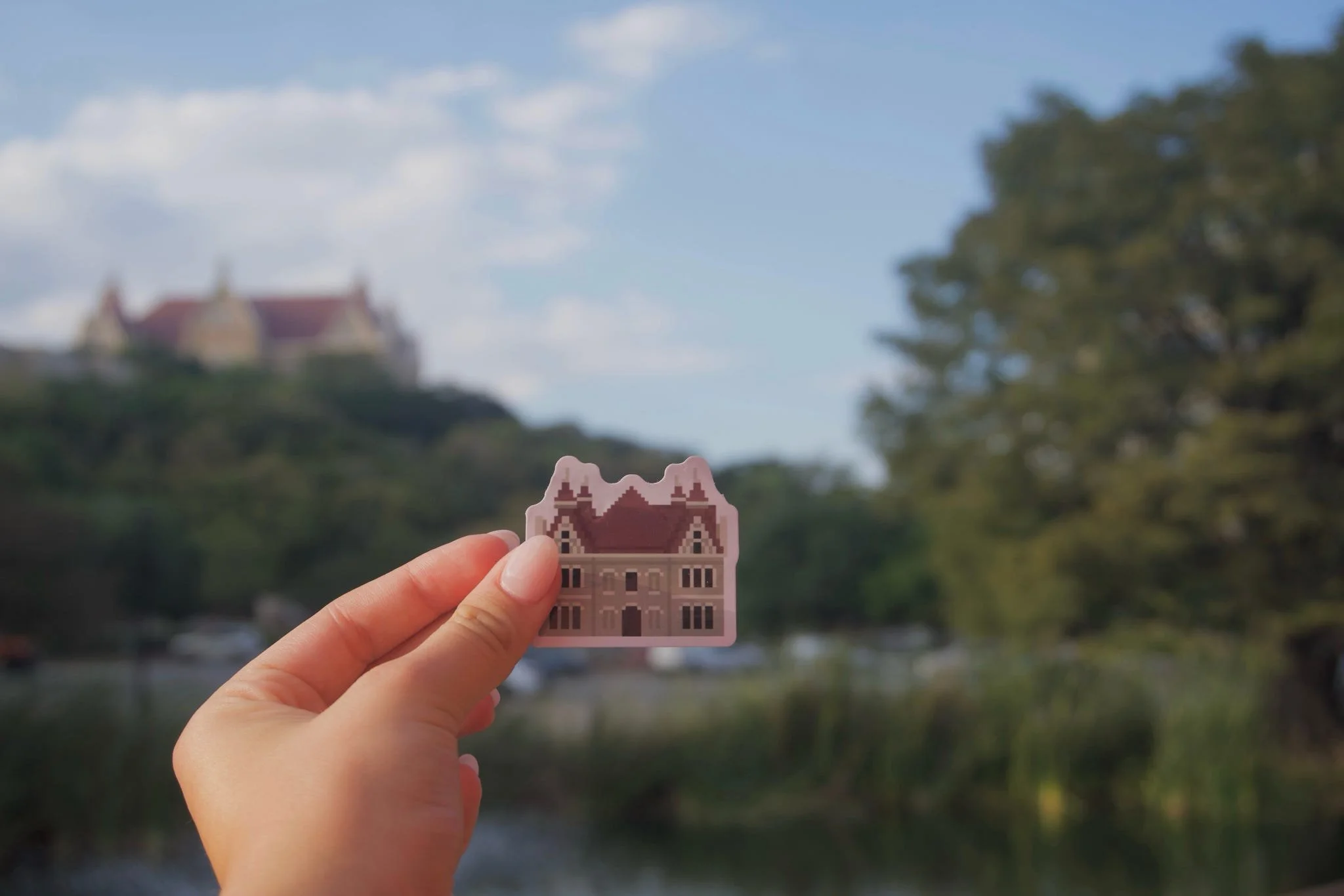 Pixel Old Main Sticker