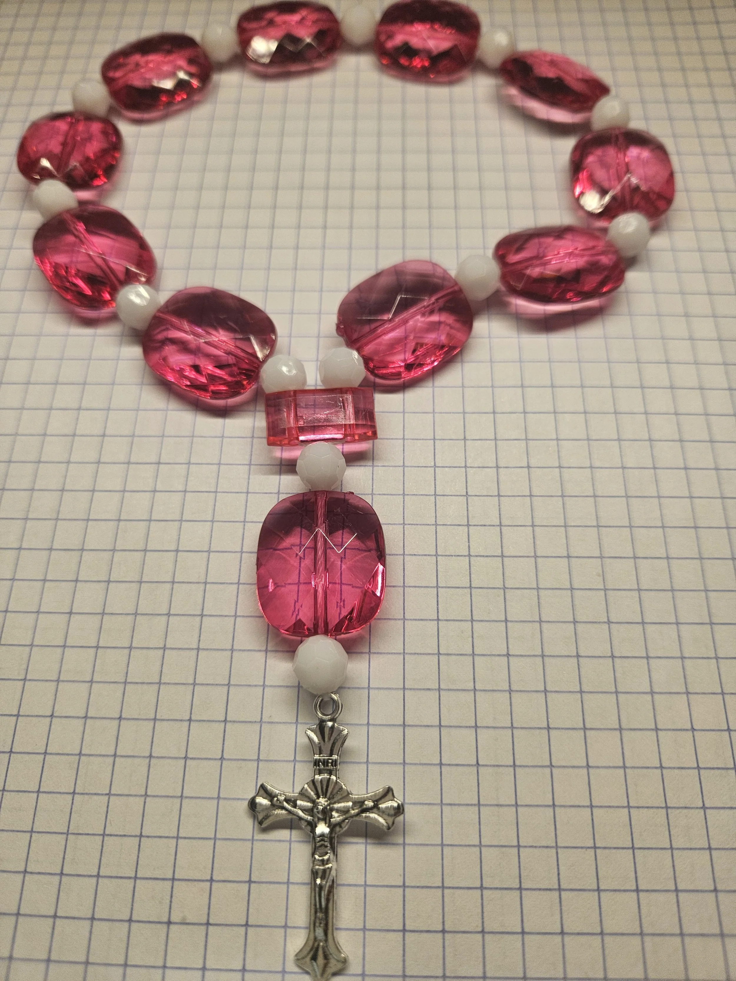 HOT PINK RHINESTONE LOOP CHAPLET