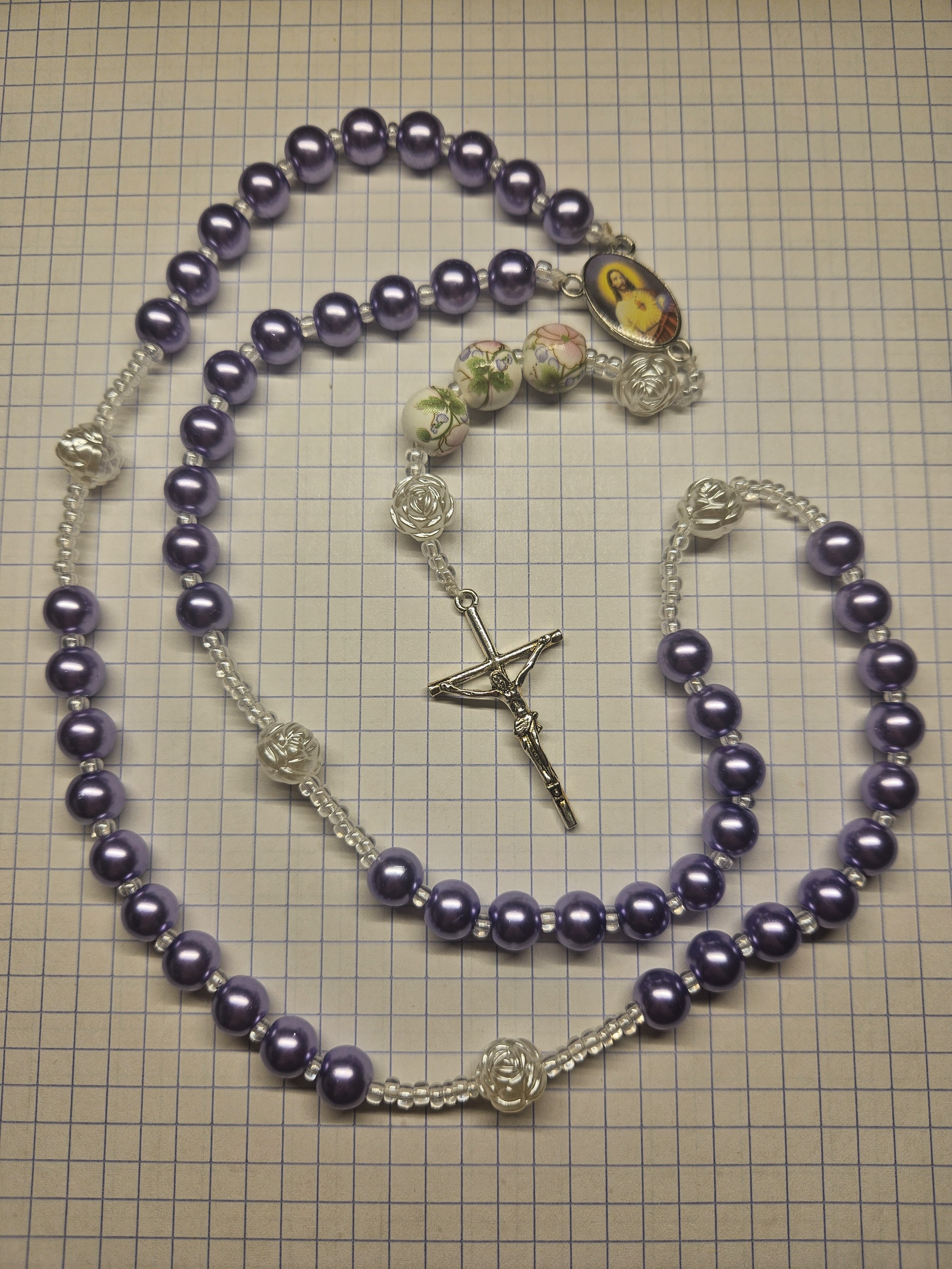 PURPLE BOUQUET ROSARY