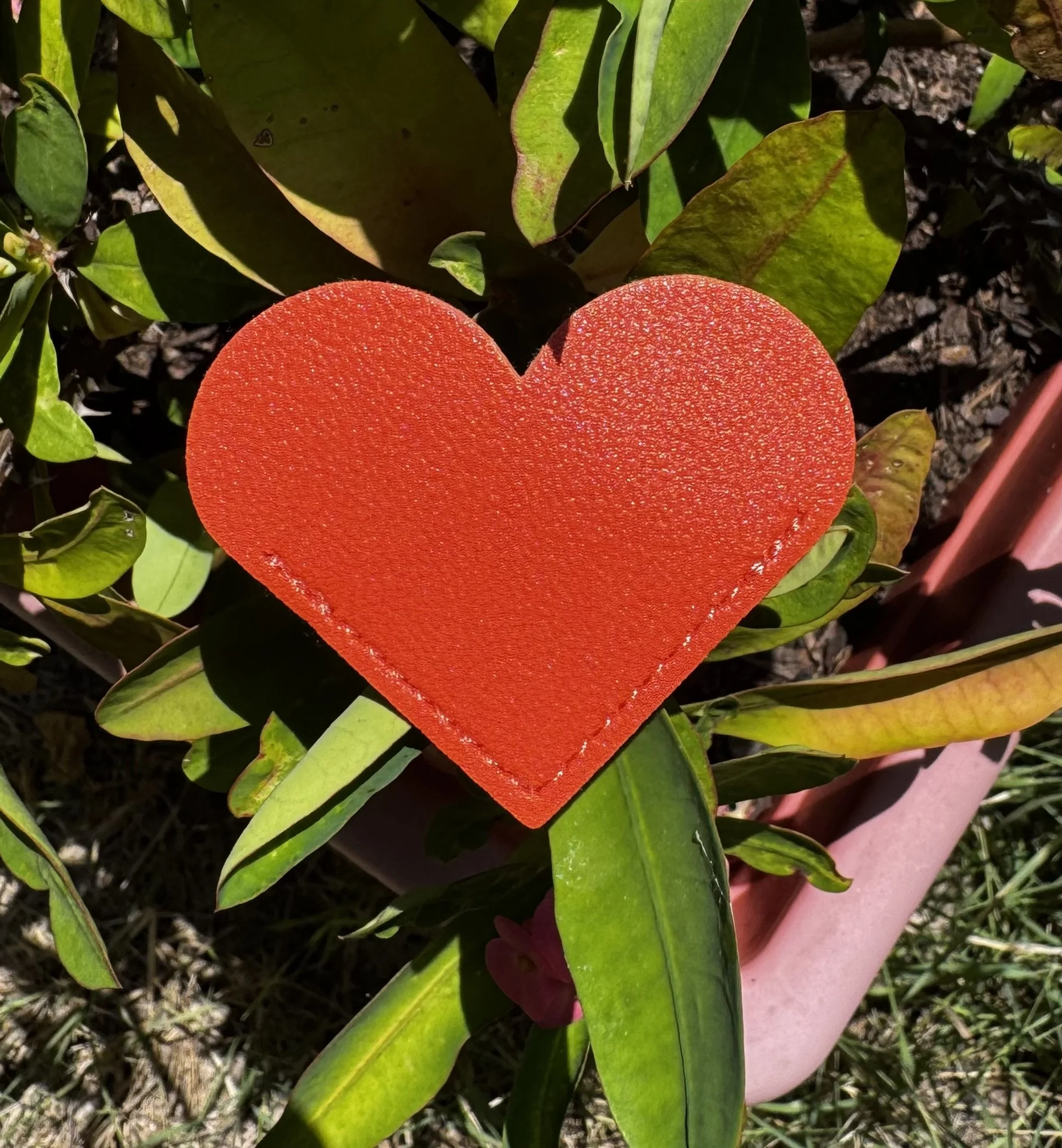 RED LEATHER BOOKMARK