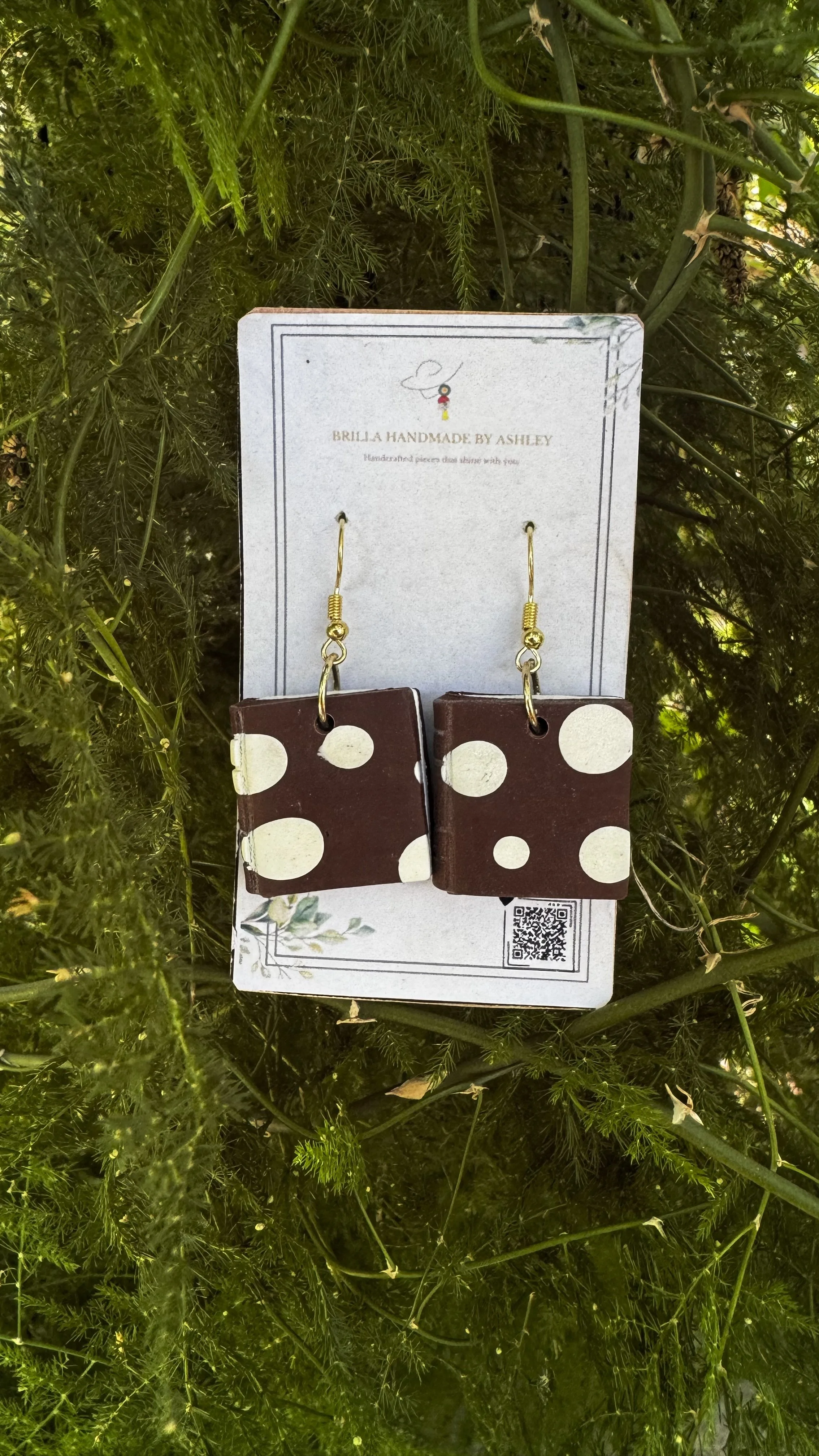 POLKA DOT BOOK EARRINGS
