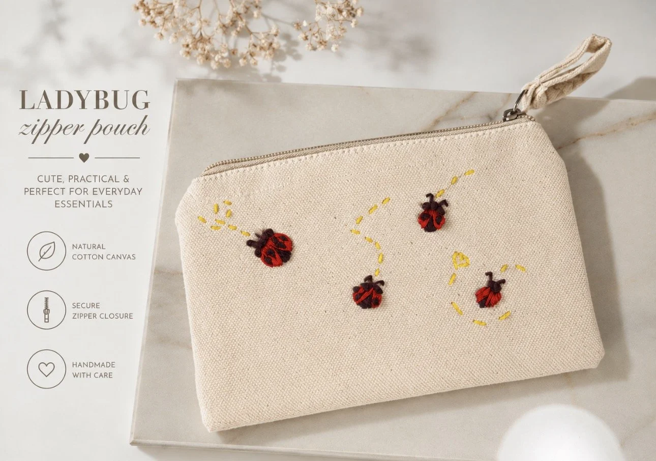 LADYBUG ZIPPER POUCH