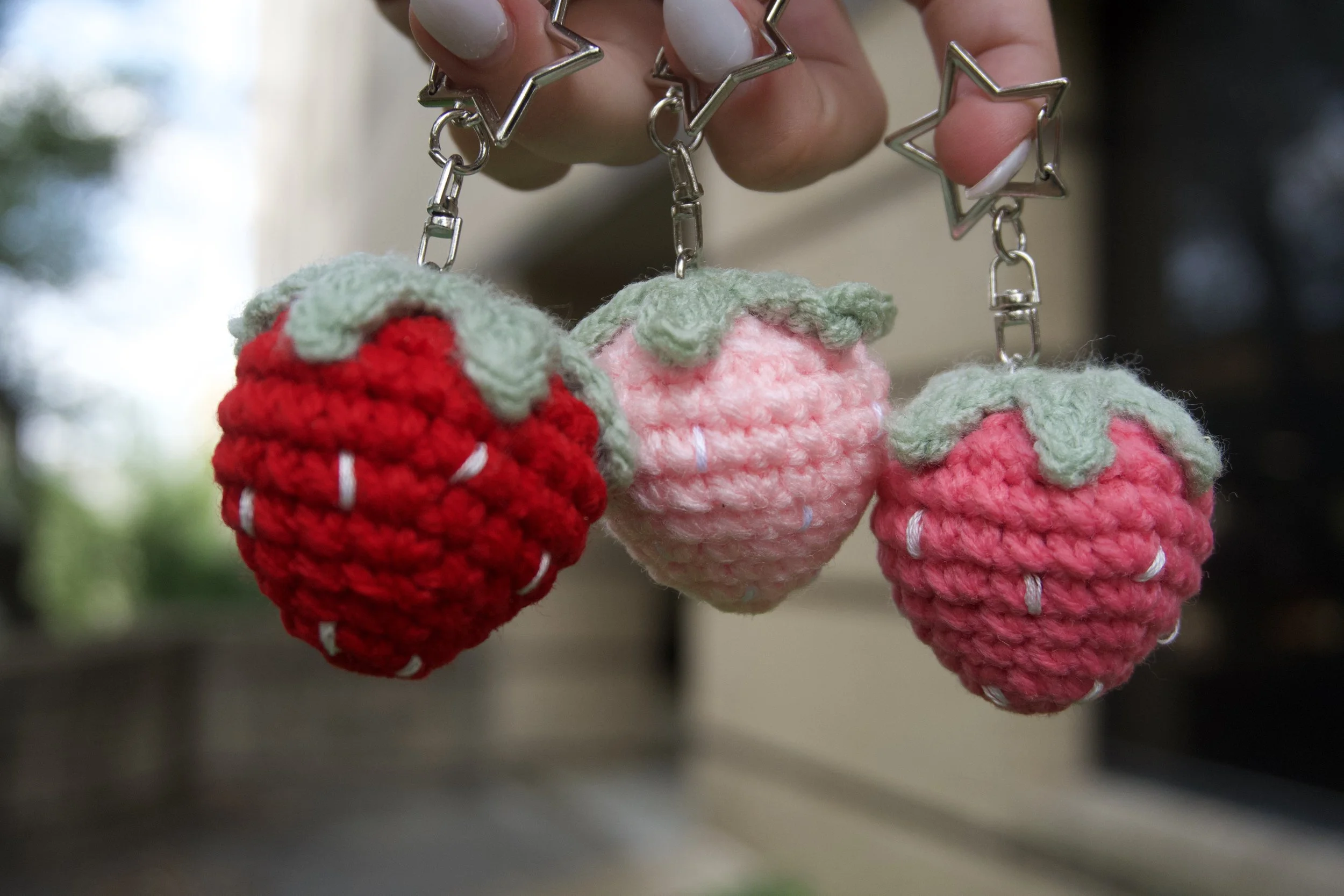 CROCHET STRAWBERRY CHARM