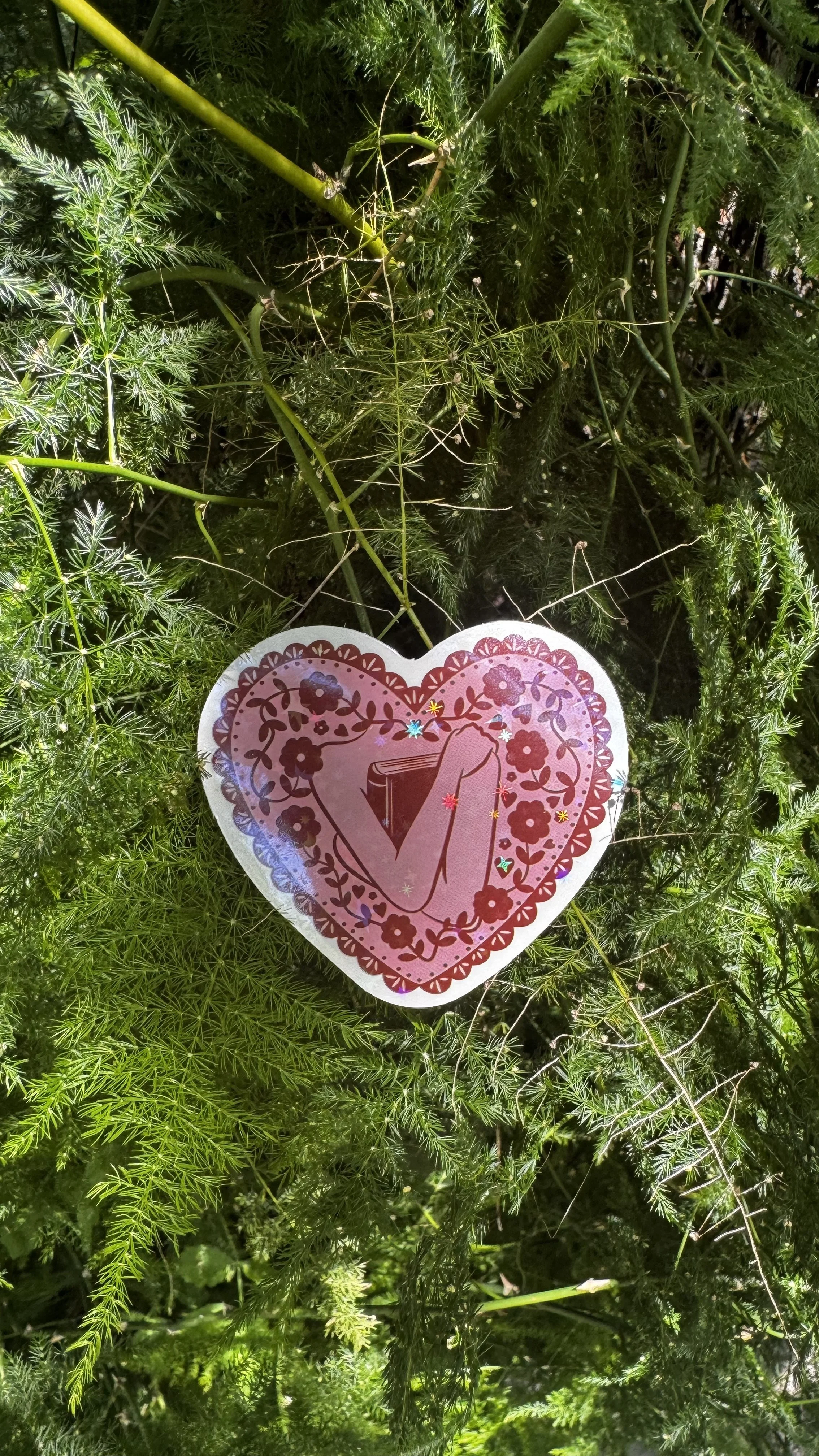 BOOK HEART STICKER