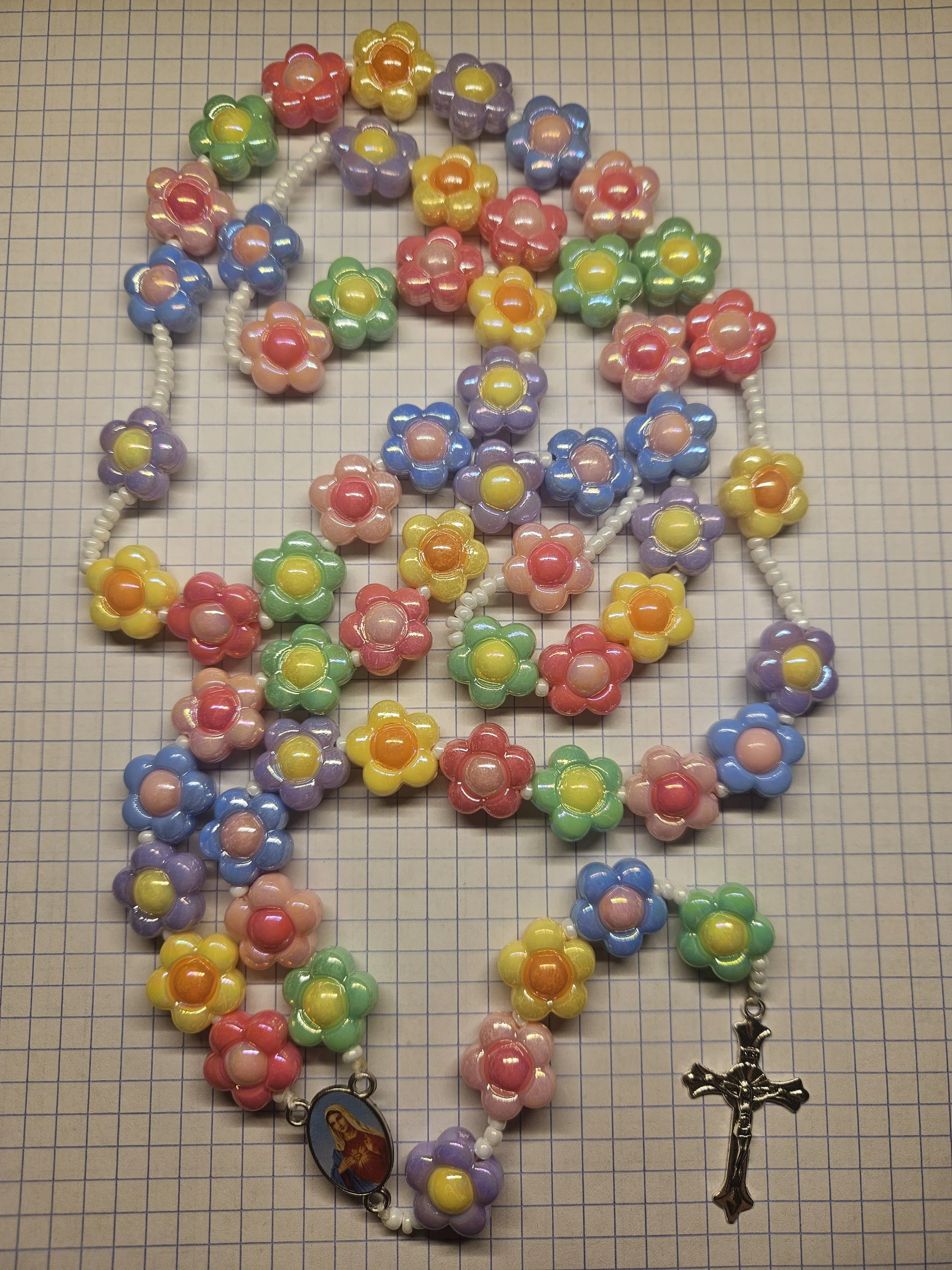 RAINBOW FLOWER ROSARY