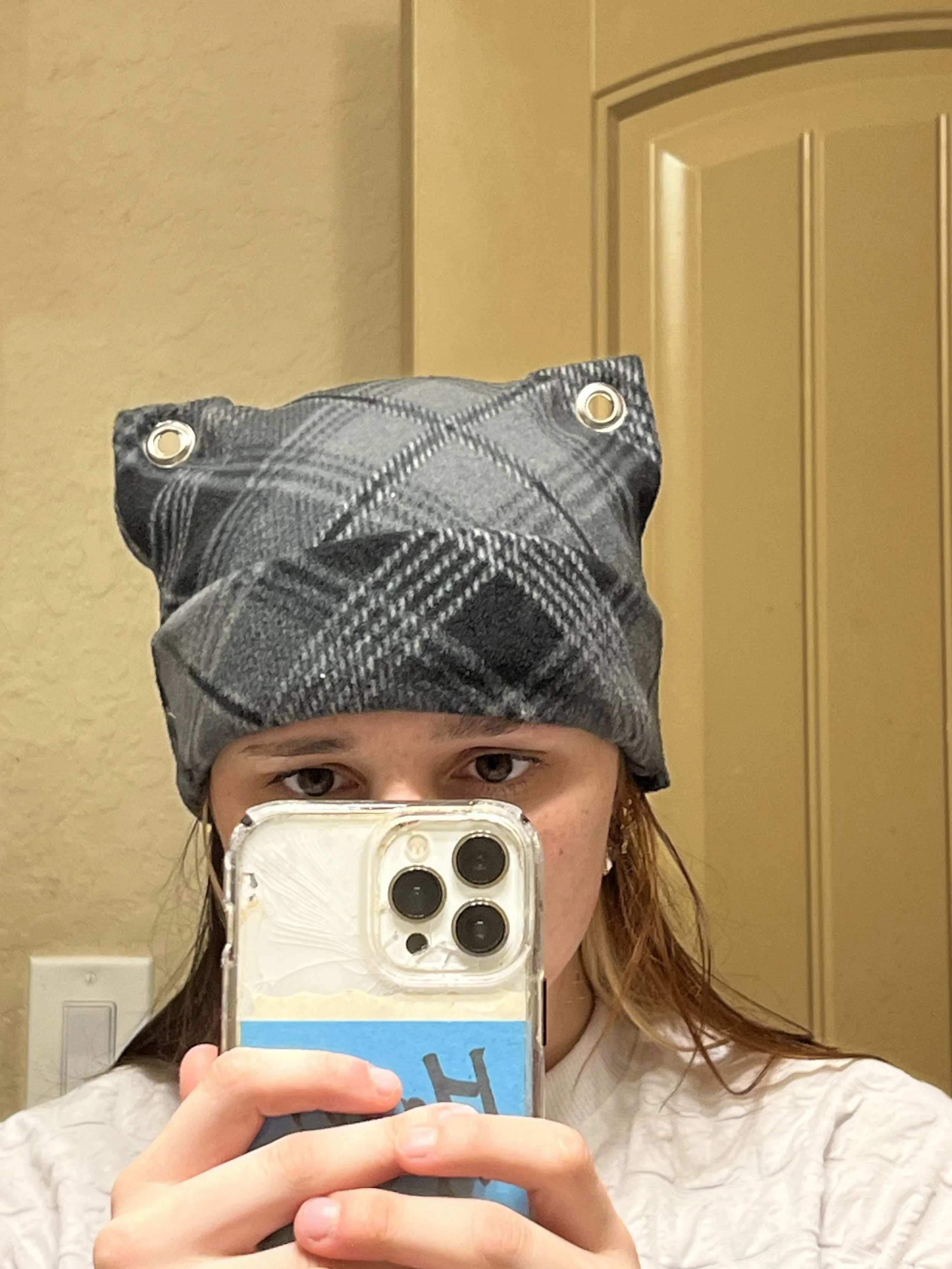 Black and White Plaid Cat Beanie W_ Design 5.jpeg