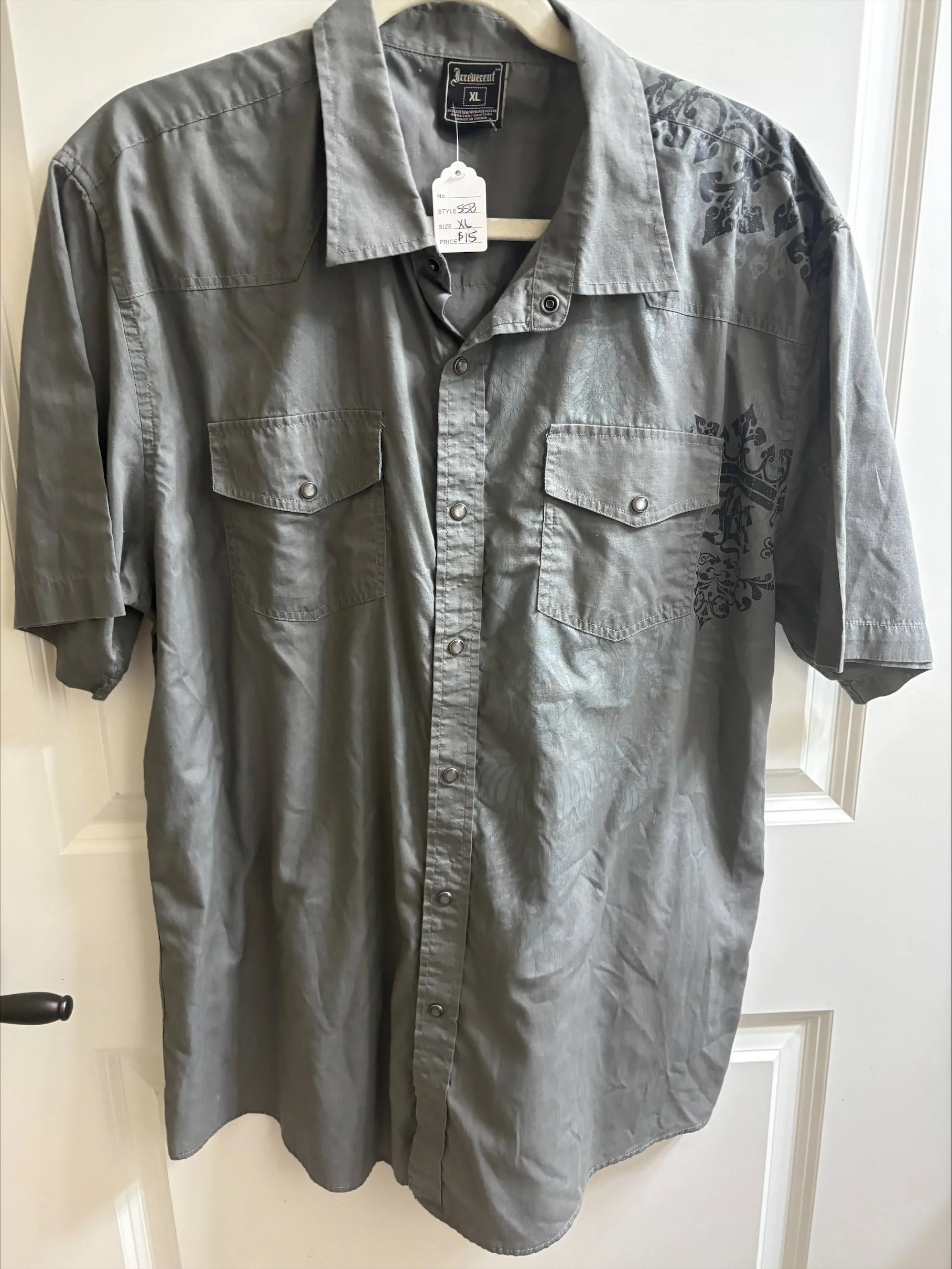 MENS SHORT SLEEVE BUTTON UP