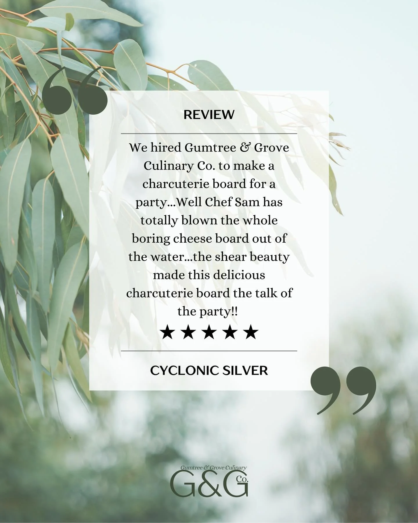 When the food speaks for itself 🌿🤍

So grateful for this amazing review! If you have been thinking of hiring a personal chef for your next event or intimate dinner (Valentines is quickly approaching)- this is your sign! 

Gumtree &amp; Grove Culina