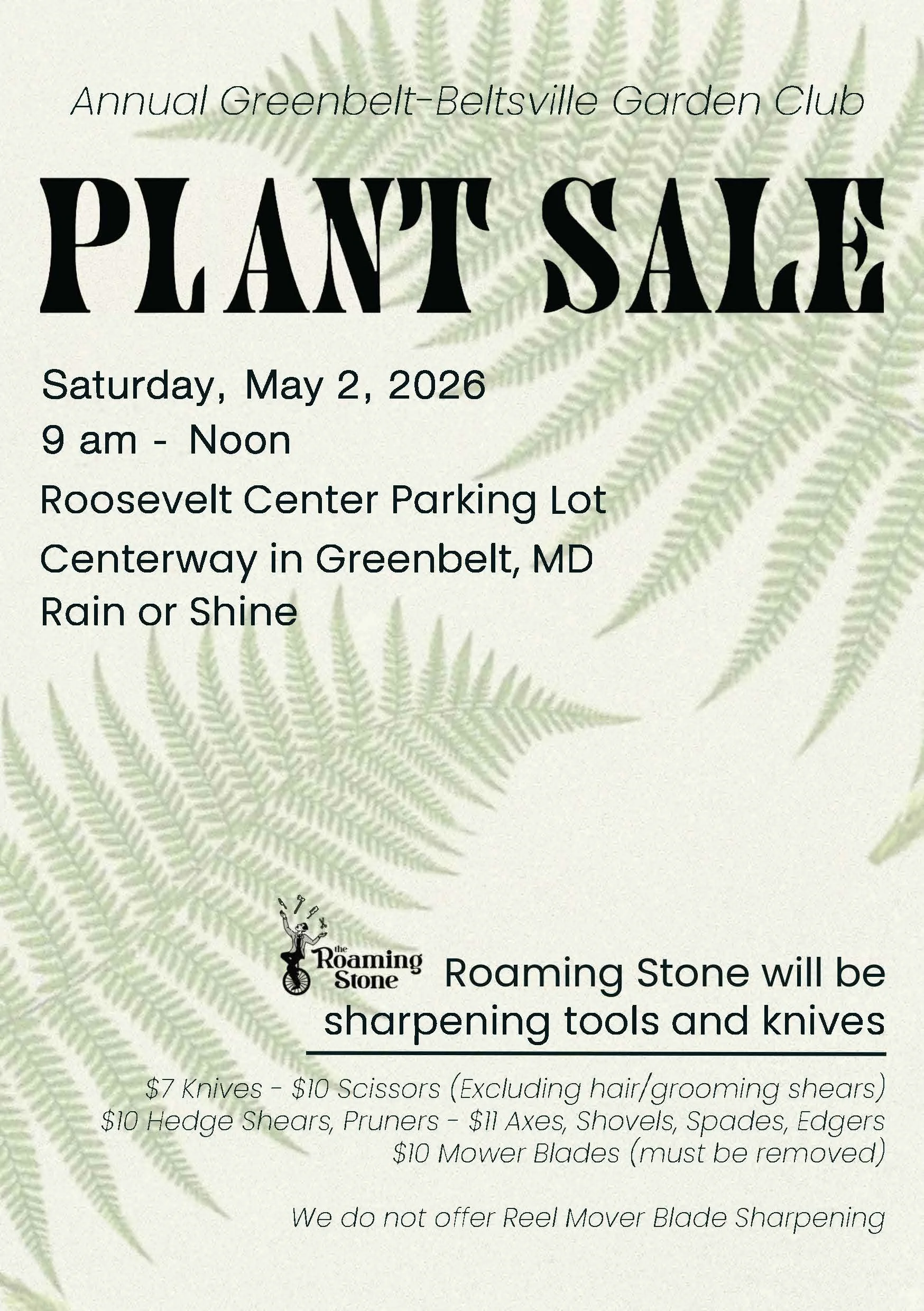 Annual Greenbelt-Beltsville Garden Club Plant Sale