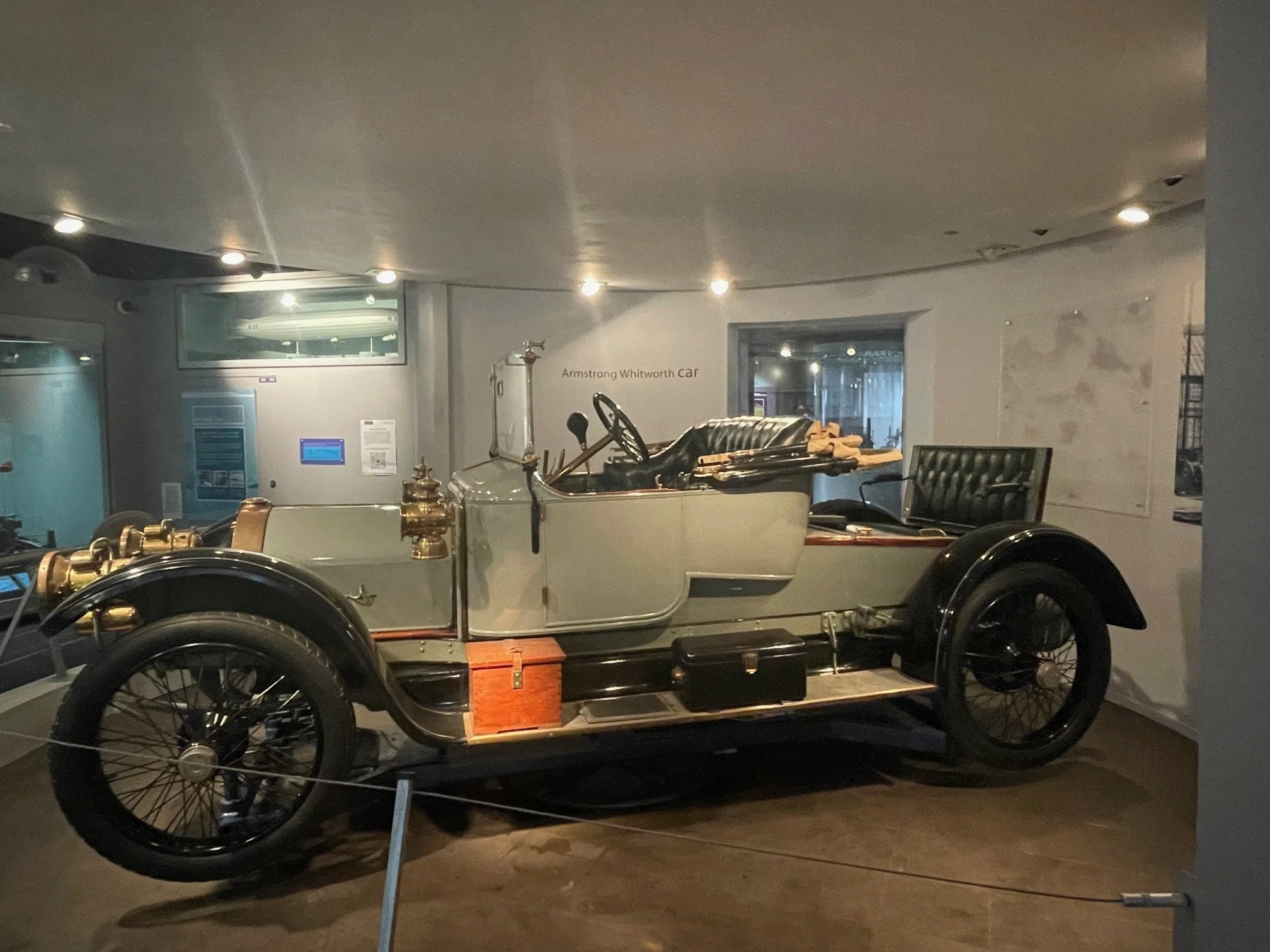 An Armstrong Whitworth car dating from 1911 in the Tyneside Challenge gallery of Discovery museum, Newcastle upon Tyne