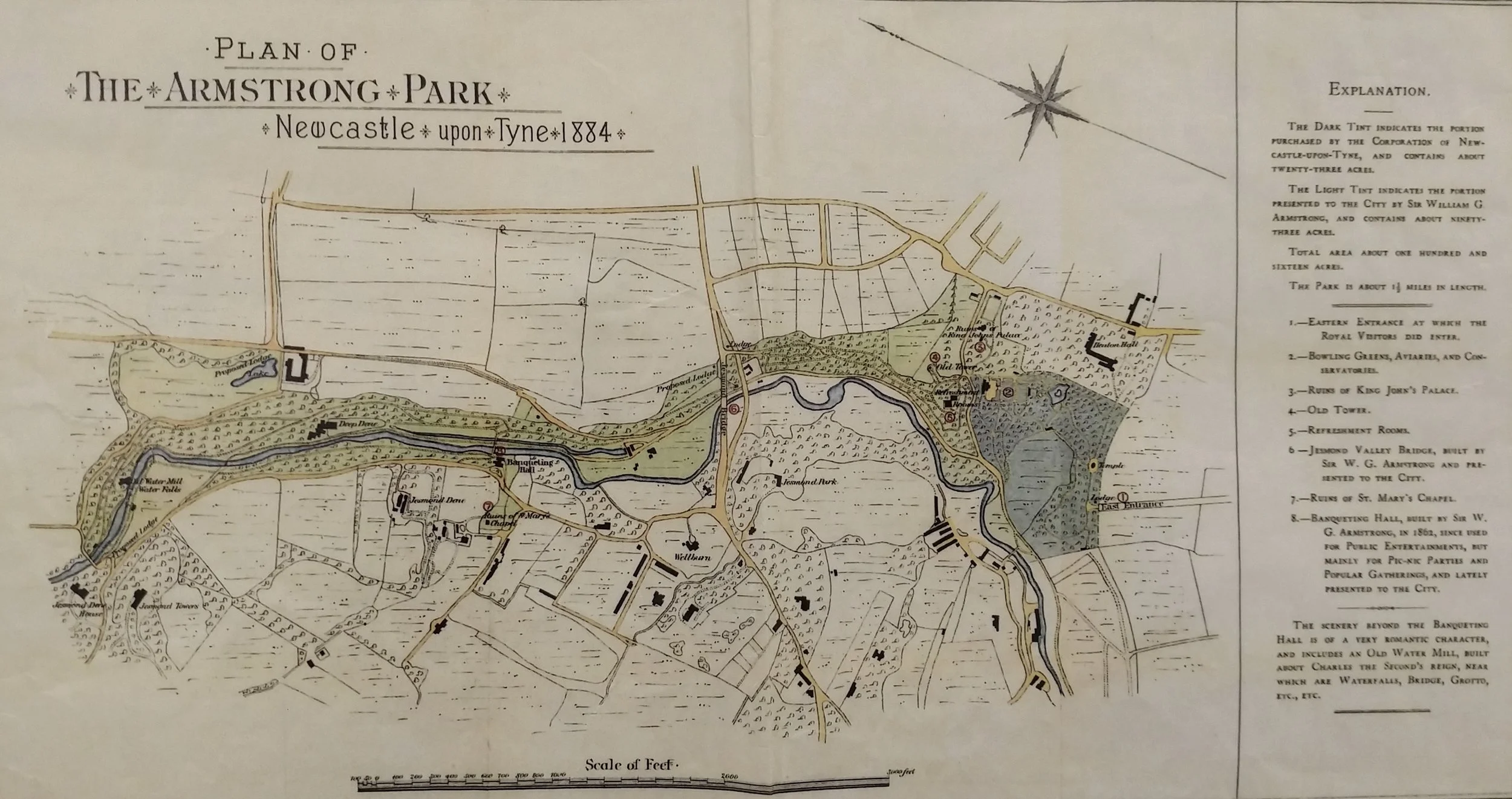 Jesmond Dene (then known as Armstrong Park) was formally handed over to the people of Newcastle in 1884 by the Prince and Princess of Wales