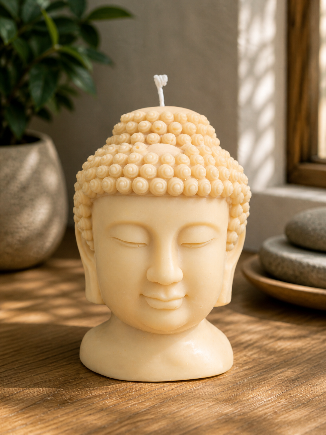 Big Buddha Head Candle