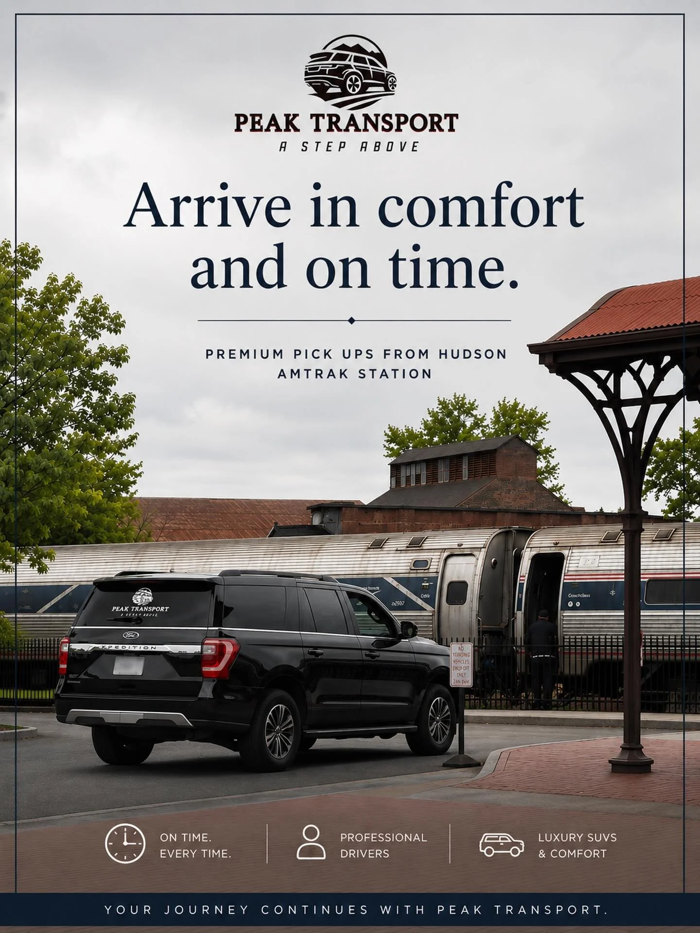 We got you. Whether it&rsquo;s the morning train or the late train &mdash; we&rsquo;ll be there!! 🚊#hudsonamtrakstation