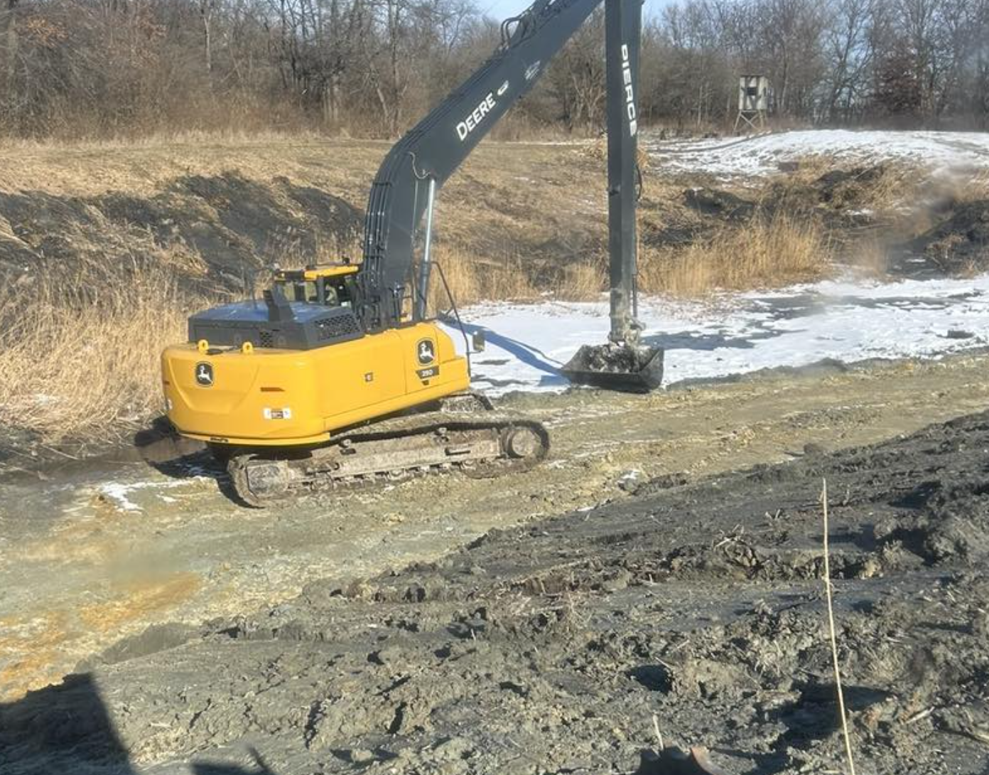 Site preparation completed for new construction in Peru, Illinois.