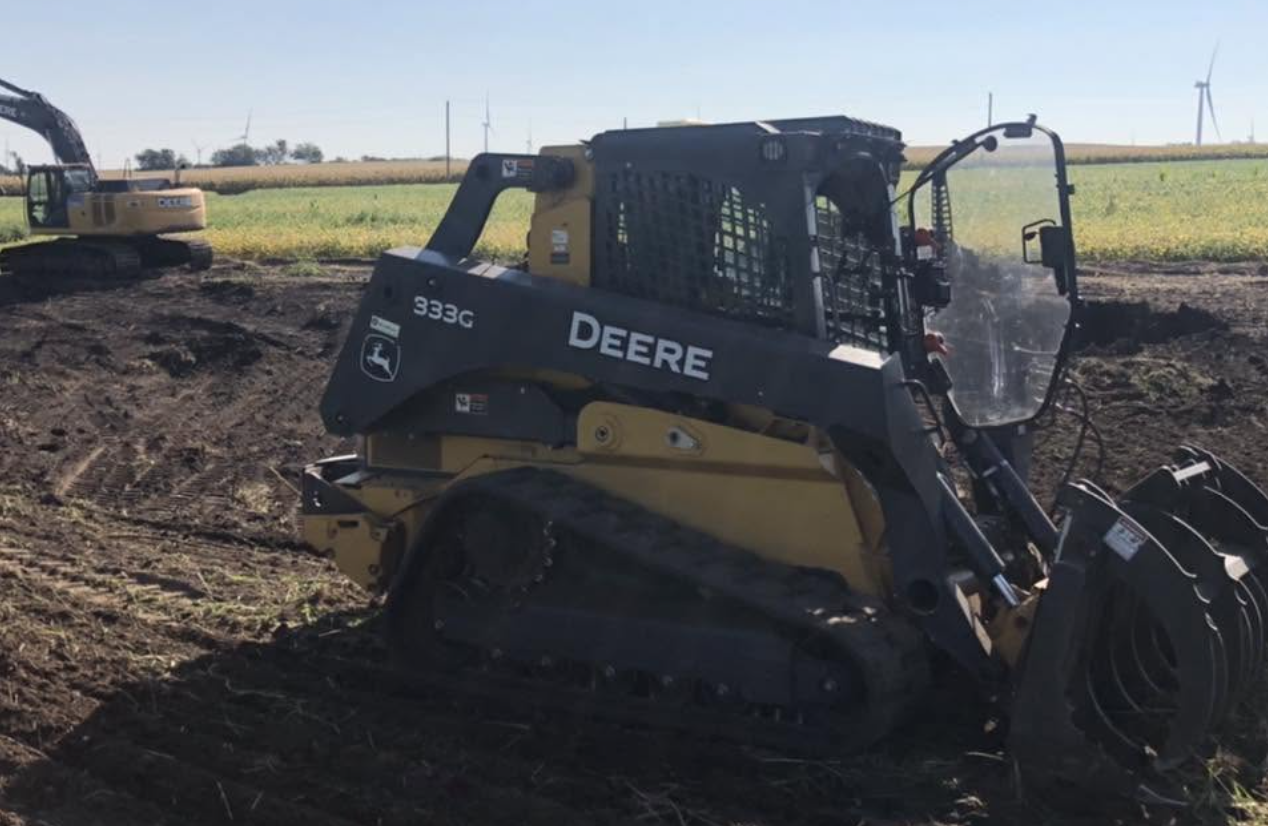 Site preparation services completed in Clinton, IA.