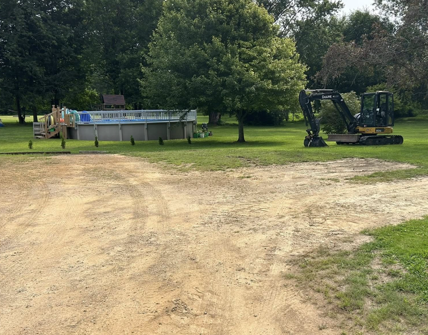 Gravel driveway installation completed in Peru, Illinois.
