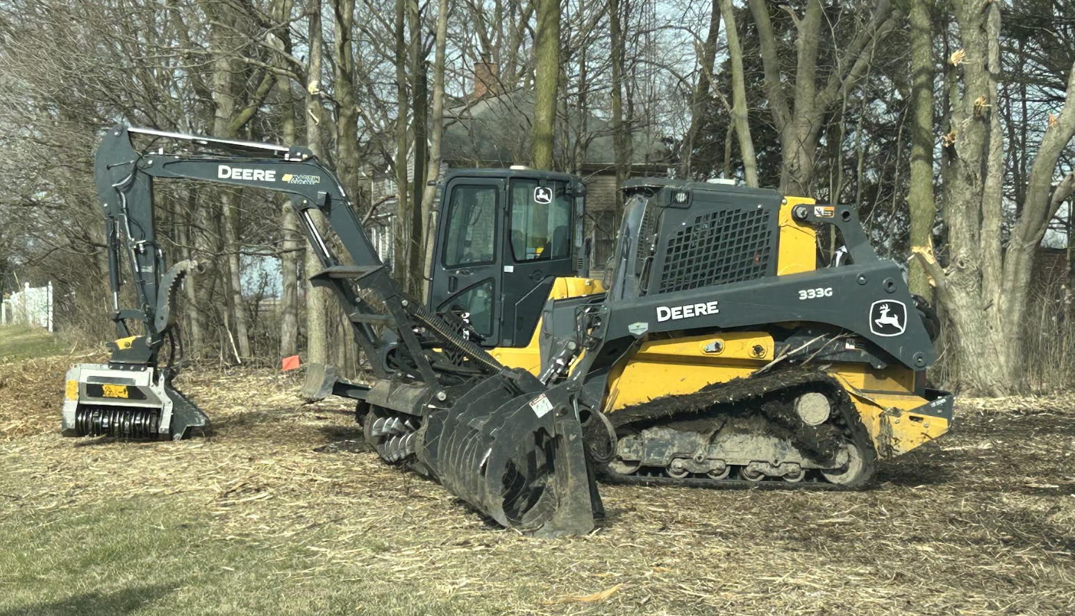 Commercial land clearing project completed in Dixon, Illinois.