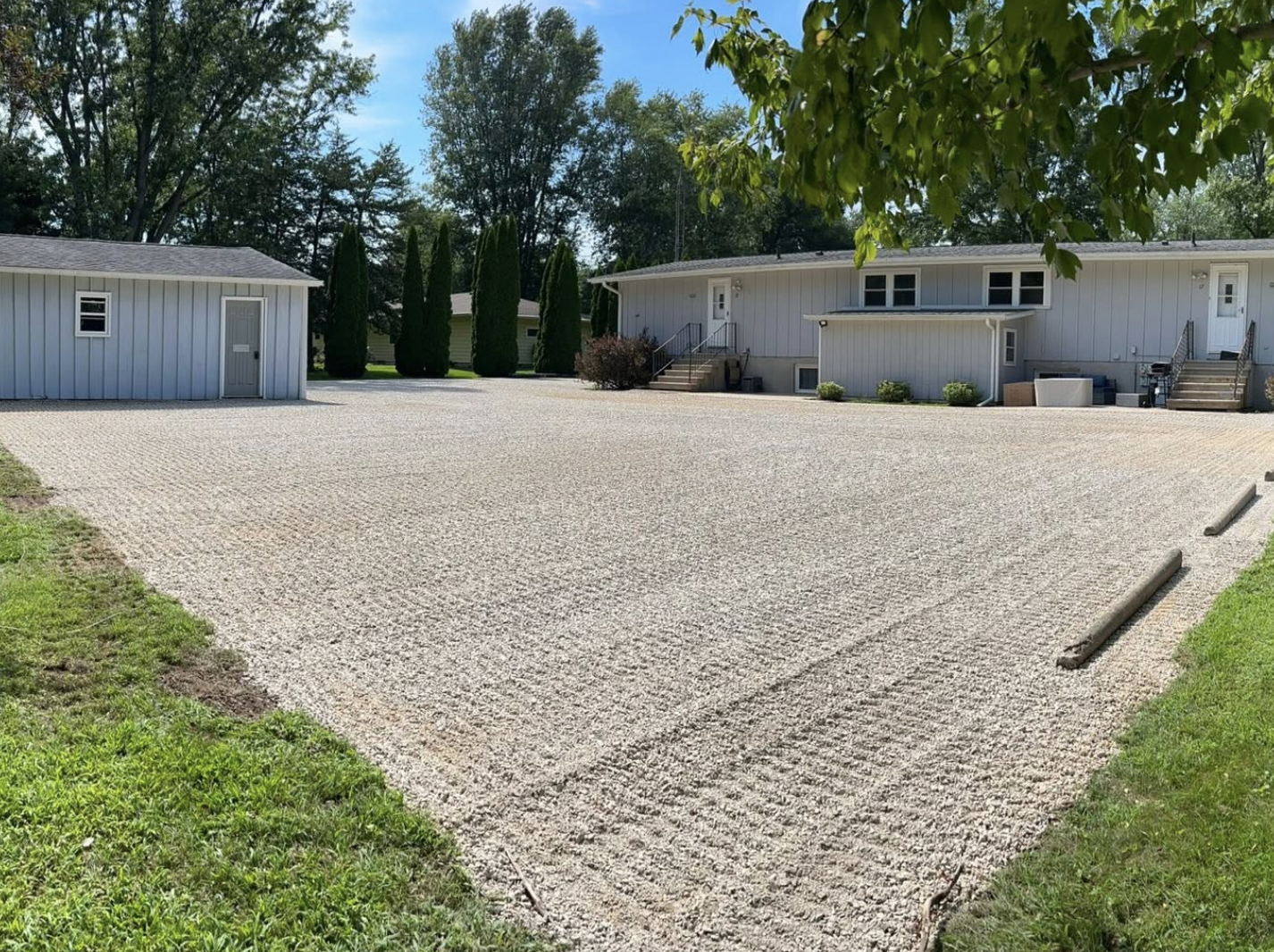 Professional gravel driveway restoration completed in Sterling, IL.