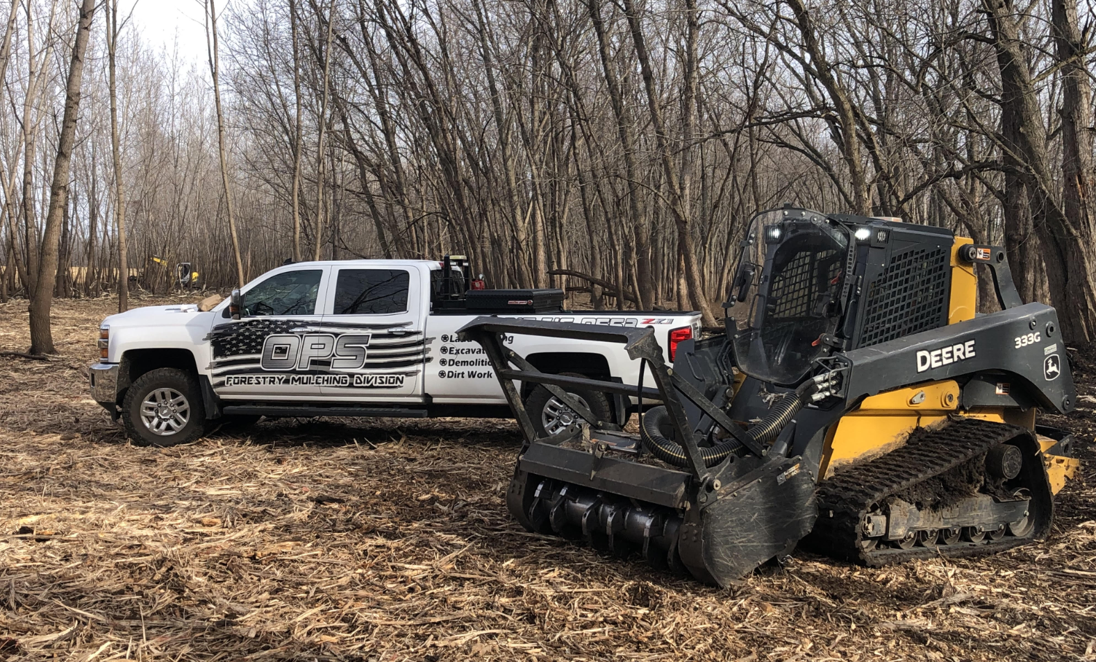 OPS Forestry Mulching Division LLC proudly serving Peru, Illinois and surrounding communities.