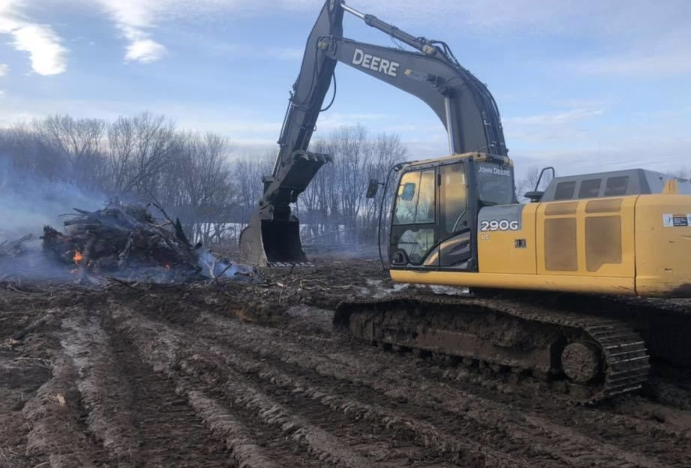 Heavy equipment ready for professional land management projects.