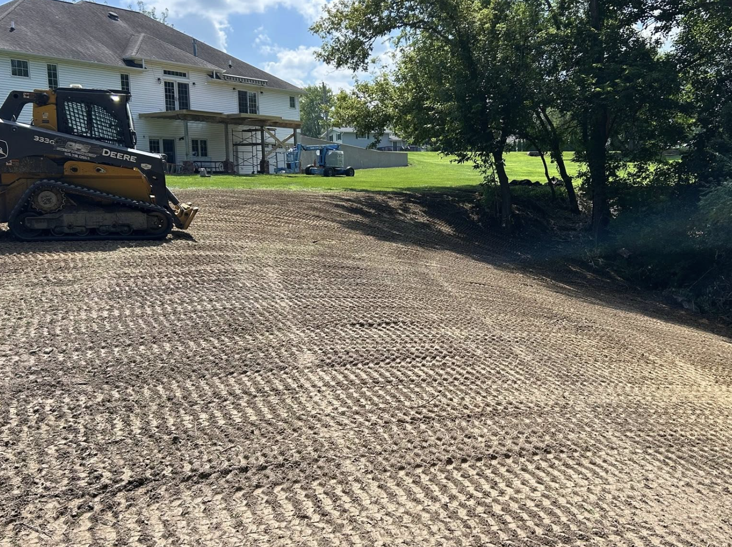 Residential drainage improvements completed to prevent standing water in Spring Valley, IL.
