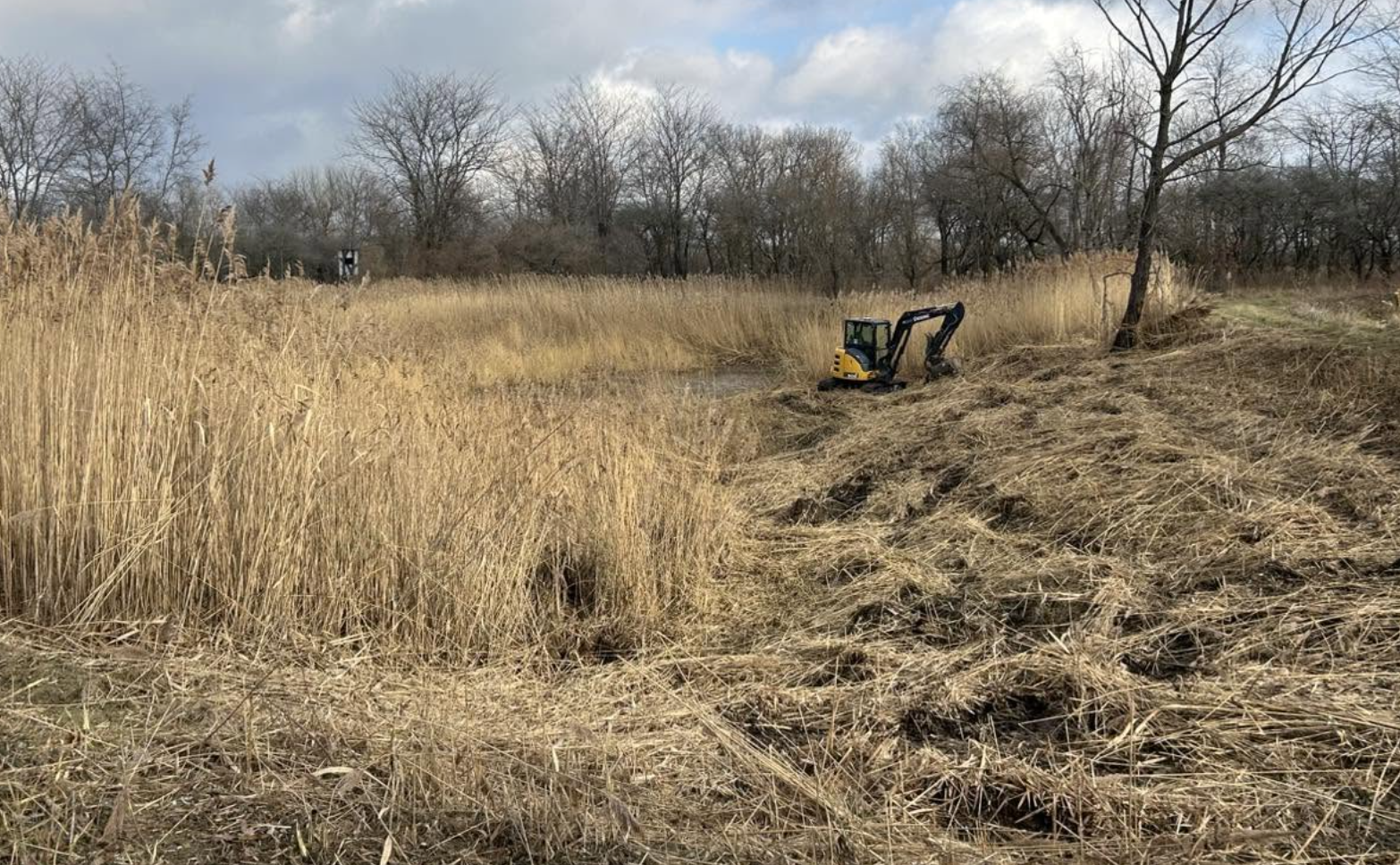 Building pad excavation completed for new construction in Princeton, IL.