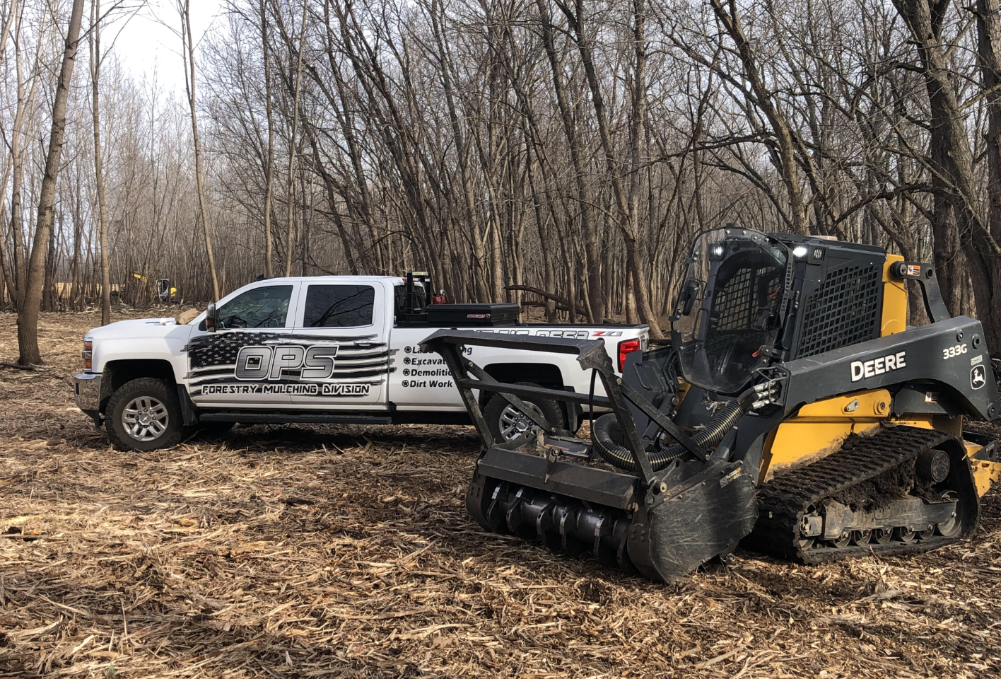 Professional equipment used for excavation, grading, and land clearing projects.