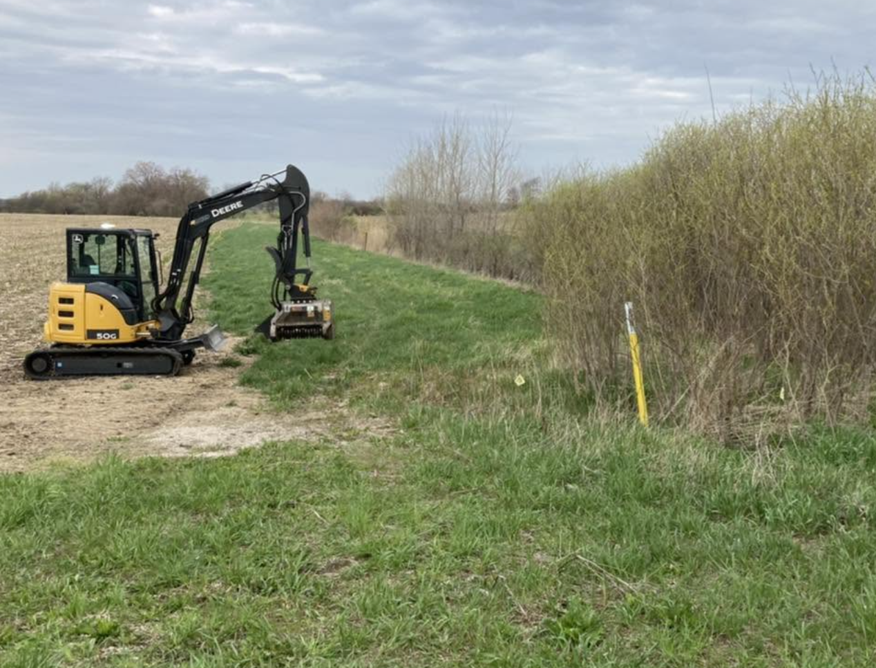 Residential site preparation and grading project completed in DeKalb, IL.