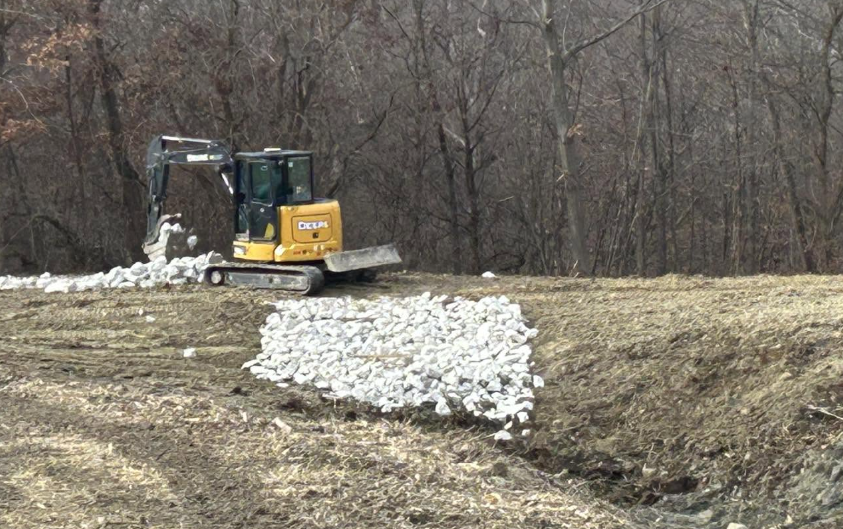 Professional grading and leveling services completed in Marseilles, IL.