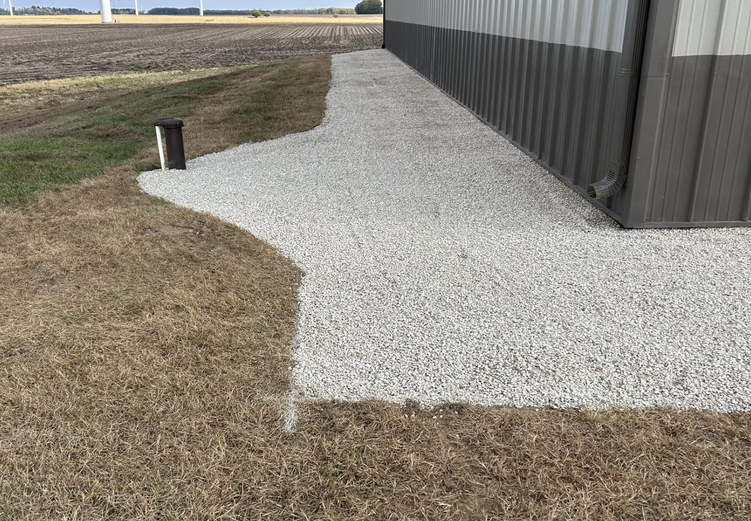 Commercial land clearing project completed in Rochelle, IL.