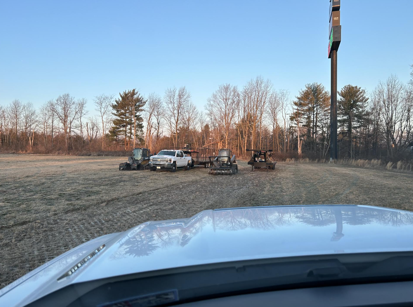 Land clearing completed for a residential property in Peru, Illinois.