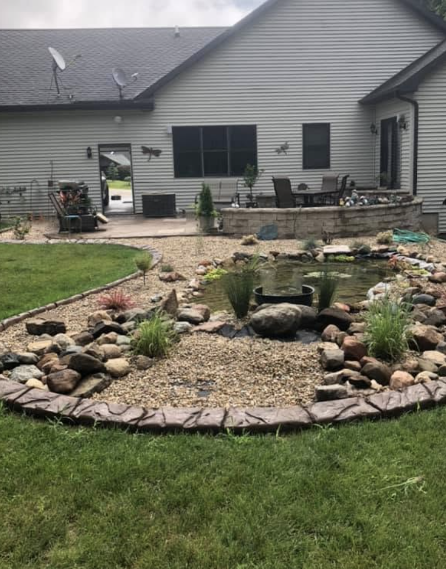Residential drainage improvement project in Mendota, IL.