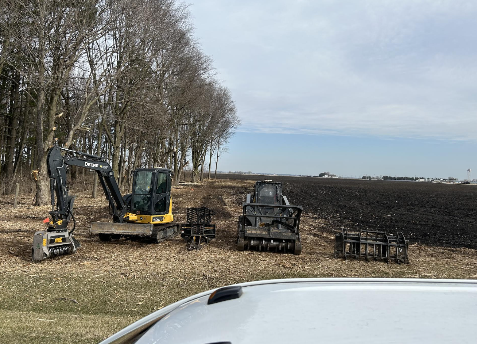 Forestry mulching services completed in Peru, Illinois.