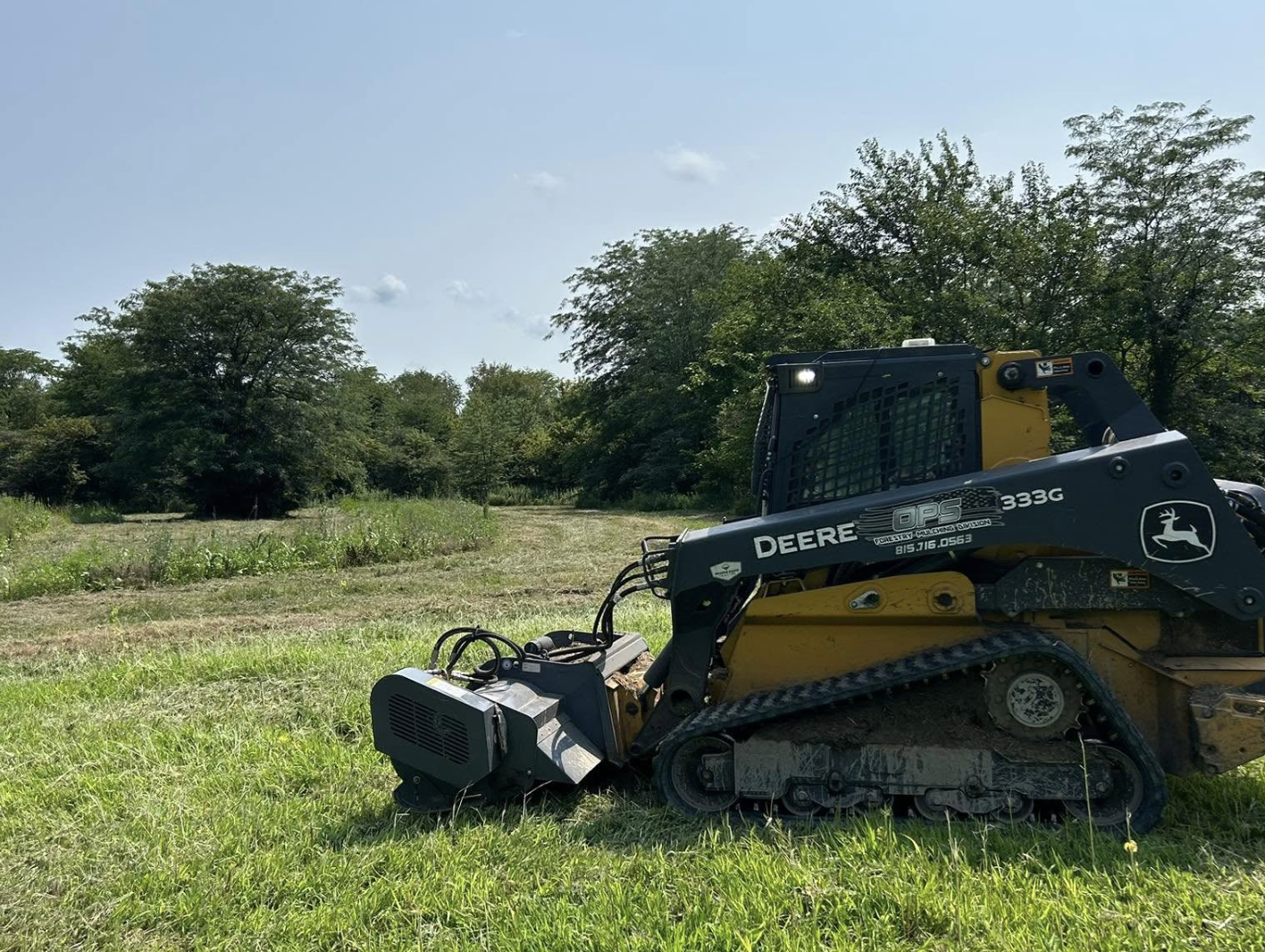Professional grading and drainage solutions completed in Davenport, IA.