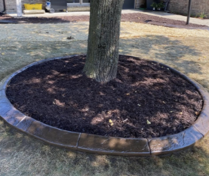 Custom landscape curbing completed in Princeton, Illinois.