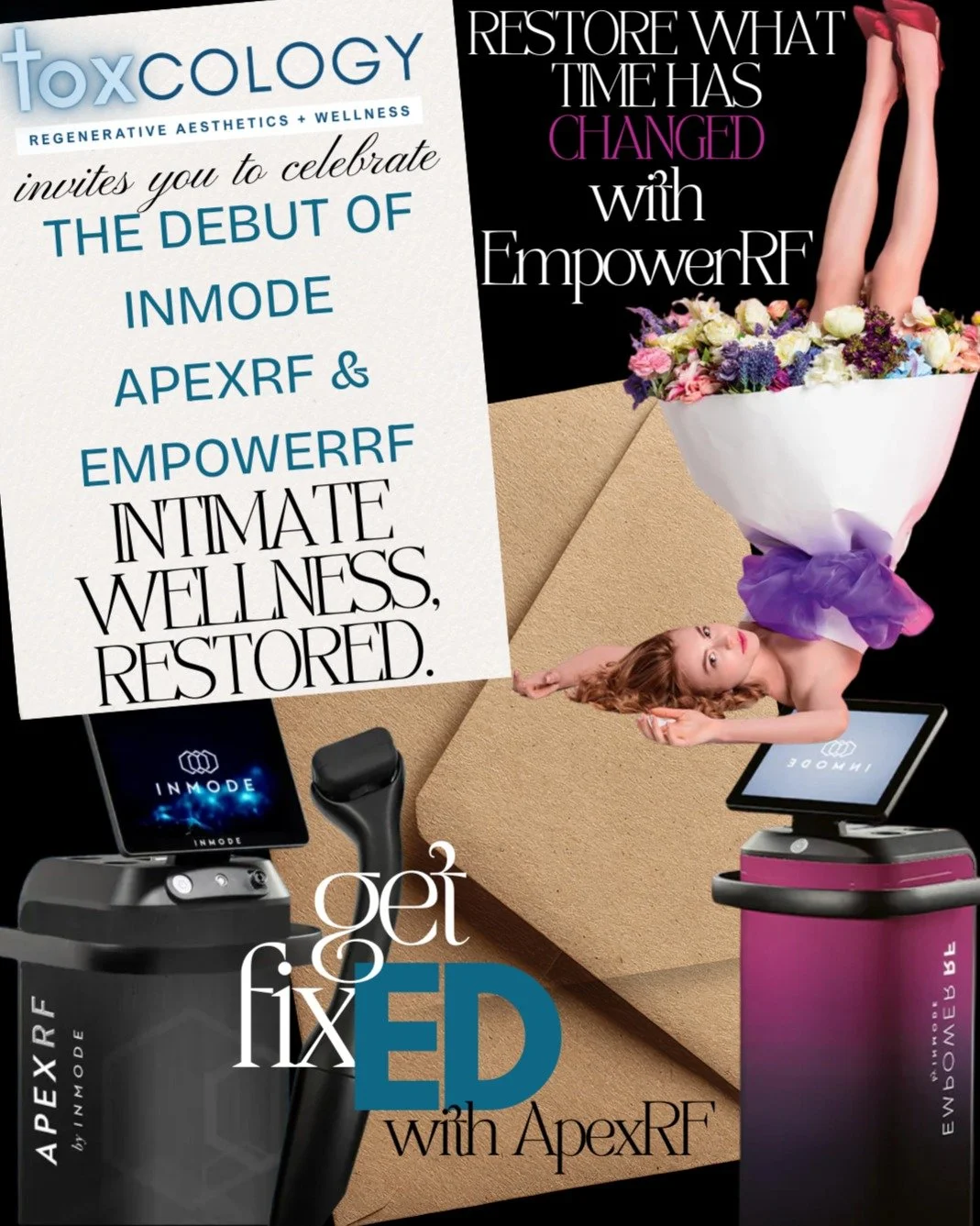 ✨ INTIMATE WELLNESS, RESTORED. ✨

We&rsquo;re inviting you to celebrate the debut of InMode Apex RF&trade; &amp; Empower&trade;&mdash;two advanced, non-surgical technologies designed to support pelvic strength, tissue health, circulation, and intimat