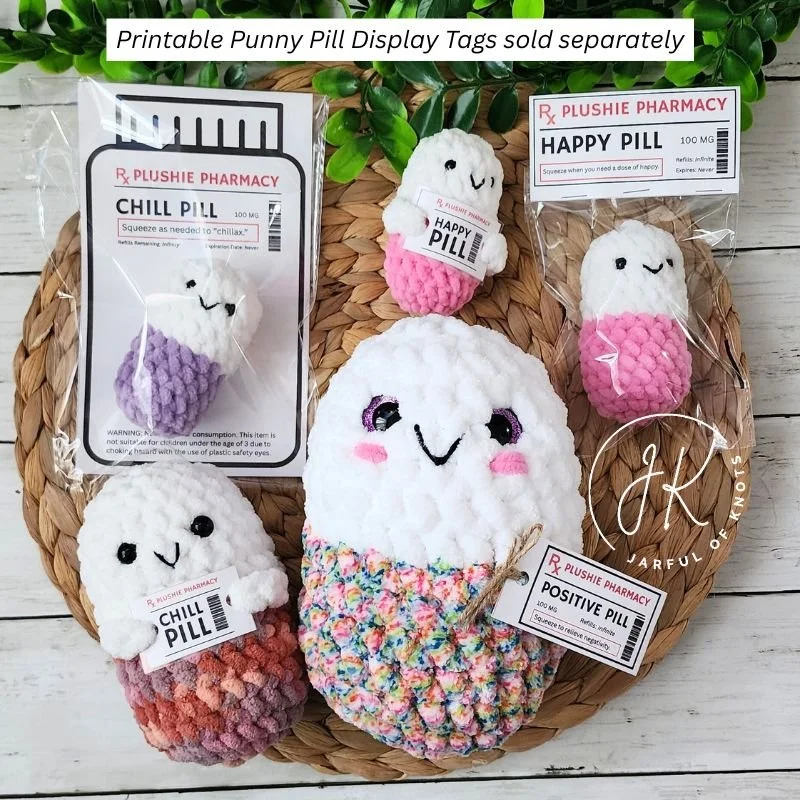 punny pill display tags