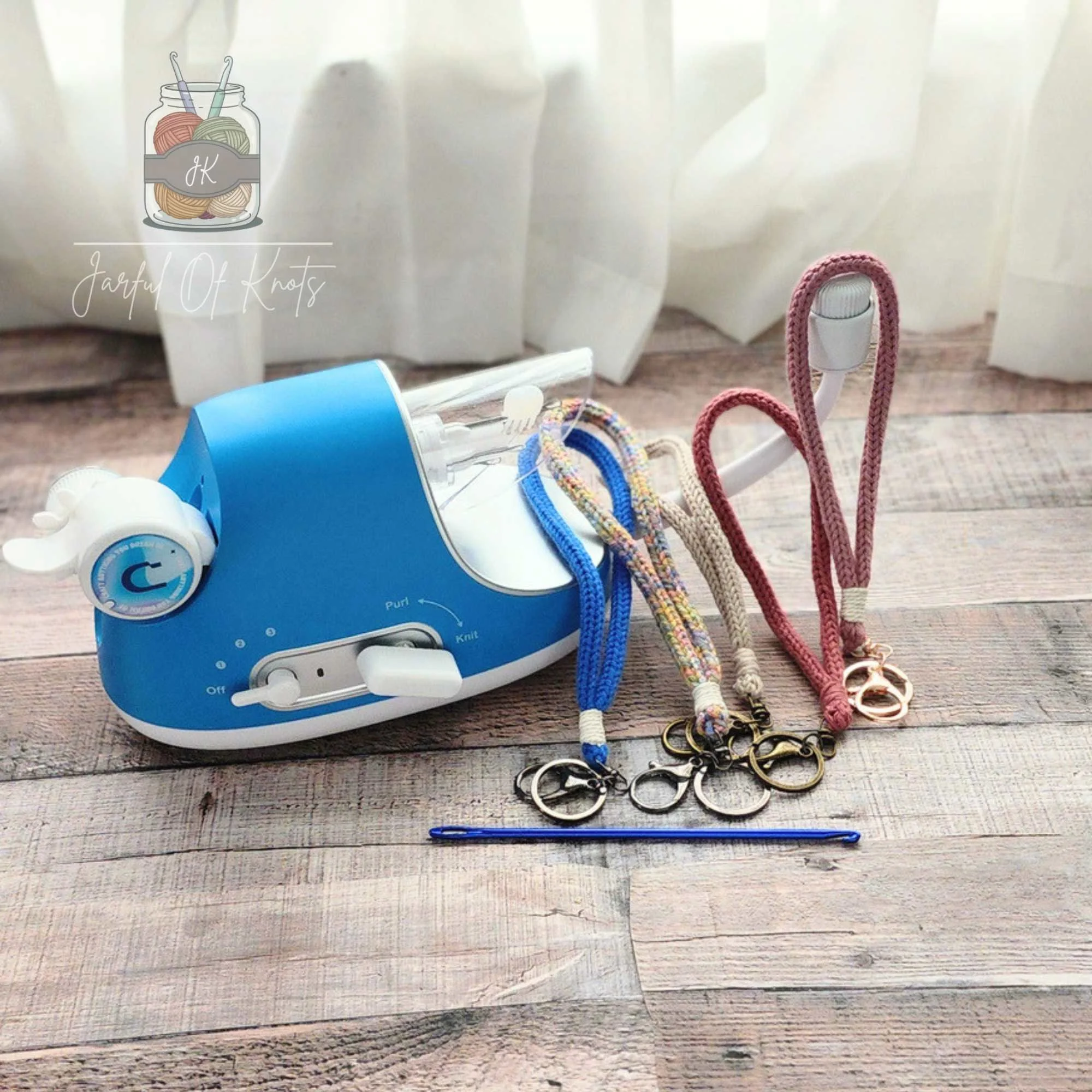 Easy i-cord wristlets plus review of Caydo Electric i-Cord Knitting Tricotin Machine 