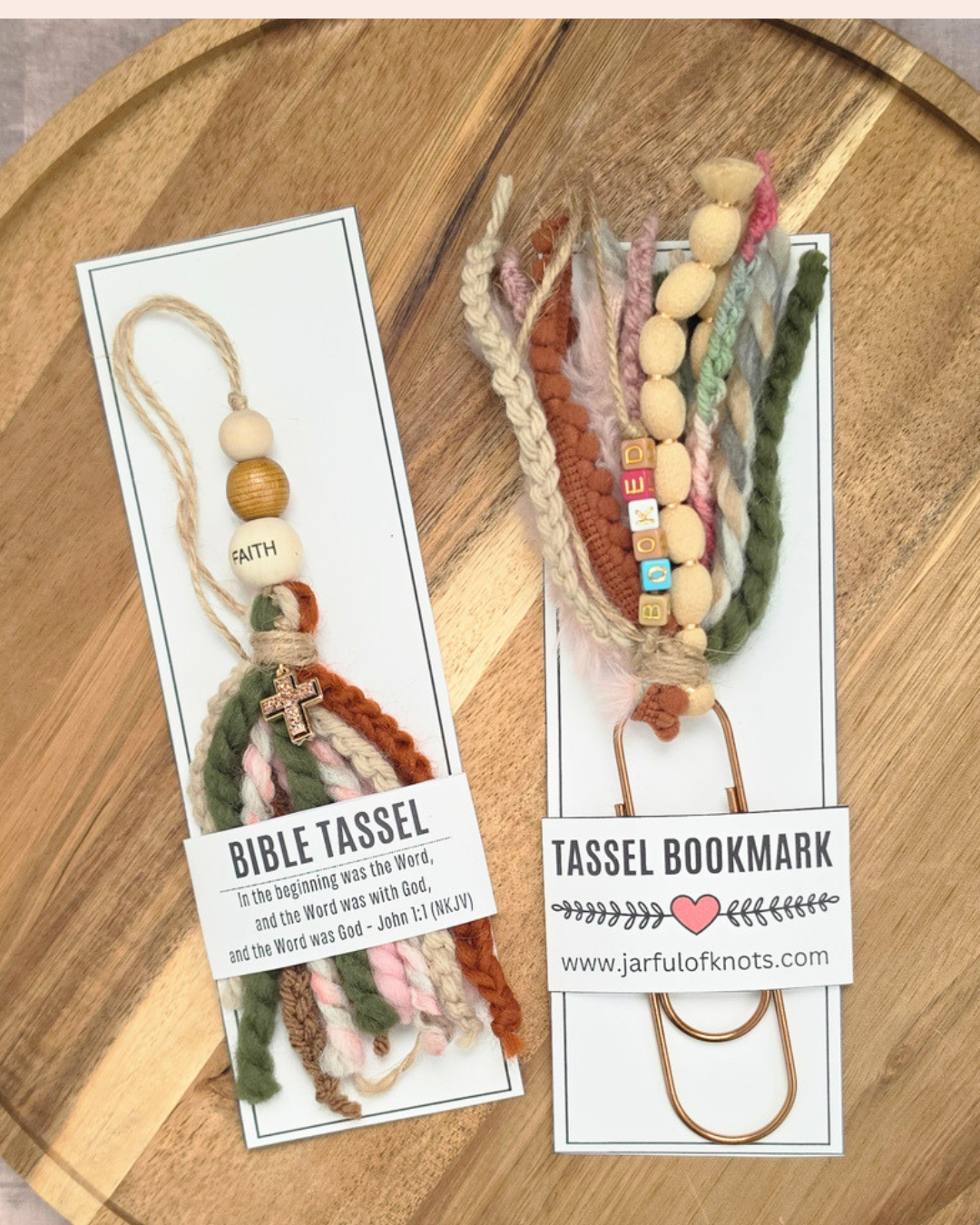 2 Styles: Book Tassel or Paperclip Bookmark Tassel