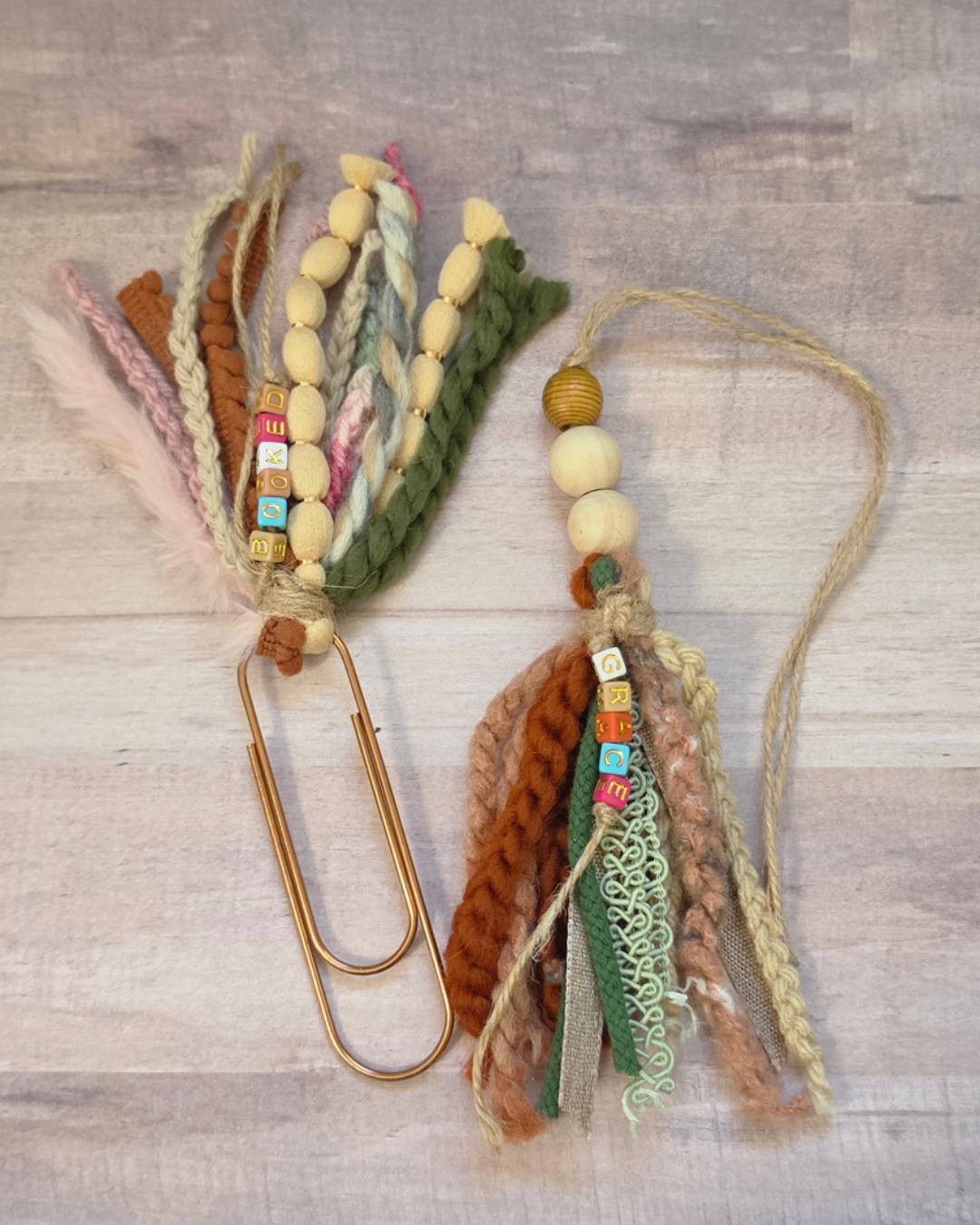 Examples of Paperclip Bookmark &amp; Book Tassel