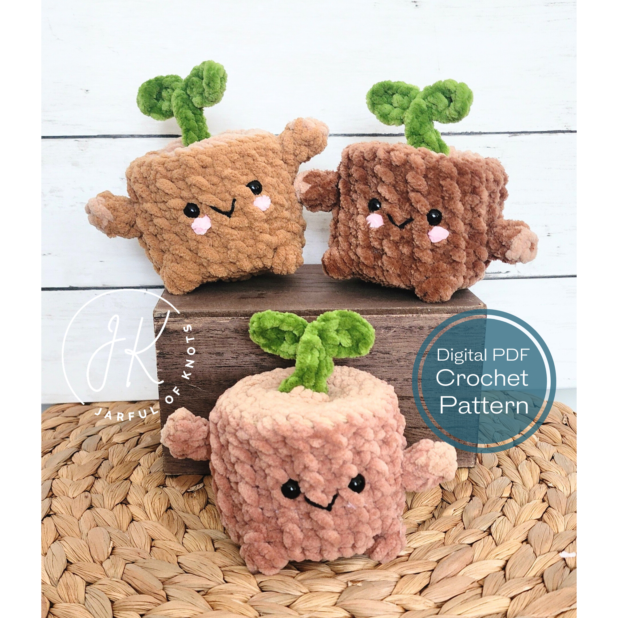 Stumpy the Tree Stump Plushie Crochet Pattern