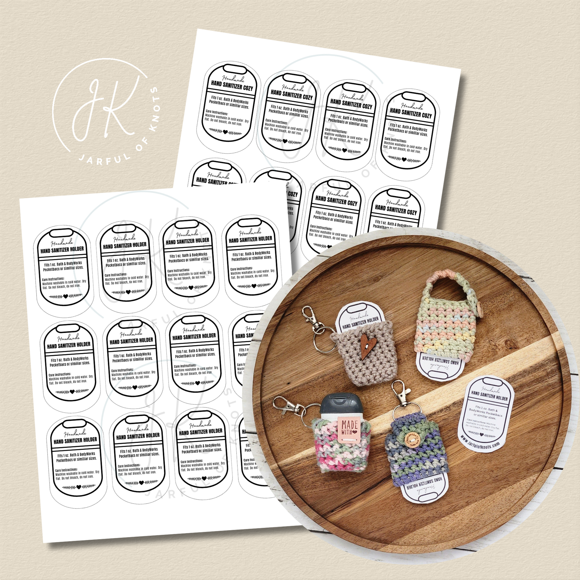 Hand Sanitizer Cozy Display Tags