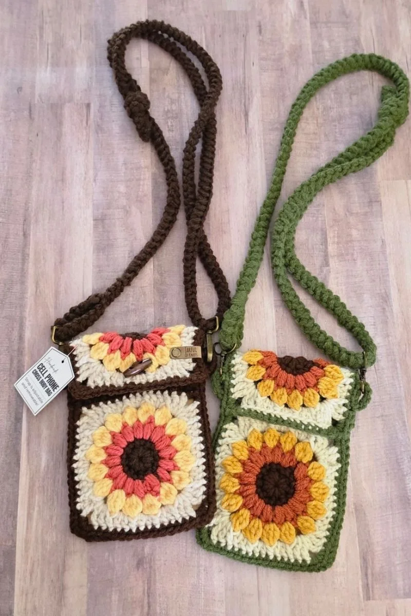 3 Granny Square Pouch