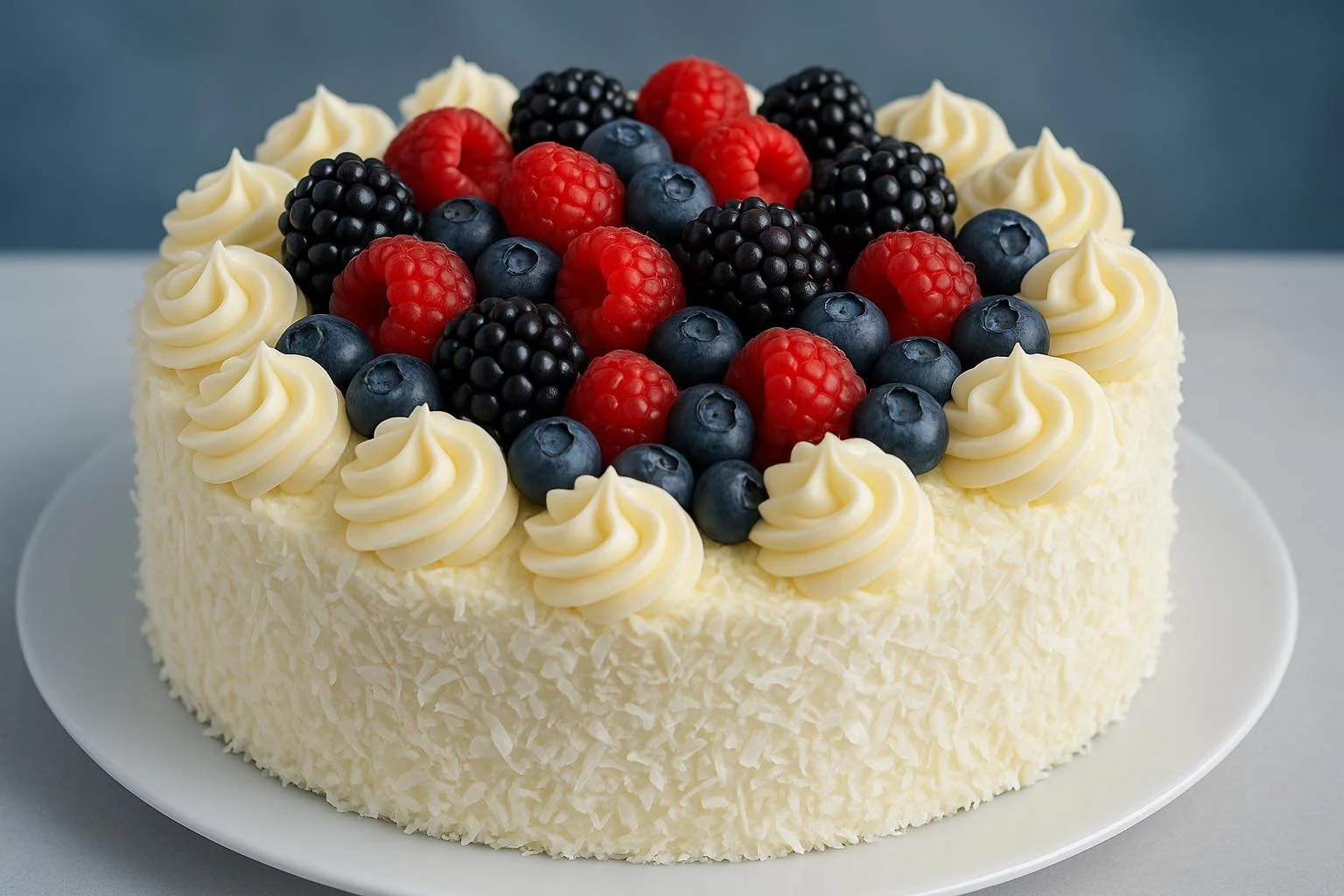 Berry Coconut Cake 8"