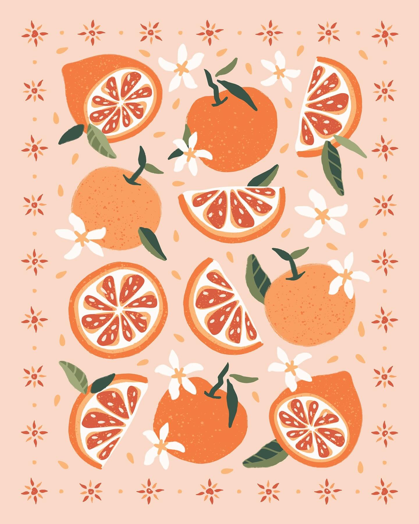 My second entry for the Slow Down Art Comp 🍊☀️ This piece is an ode to summer and the juicy California citrus that makes the season so special #slowdownartcomp2025