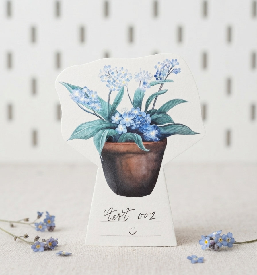 Forget-Me-Not Foldable Postcard