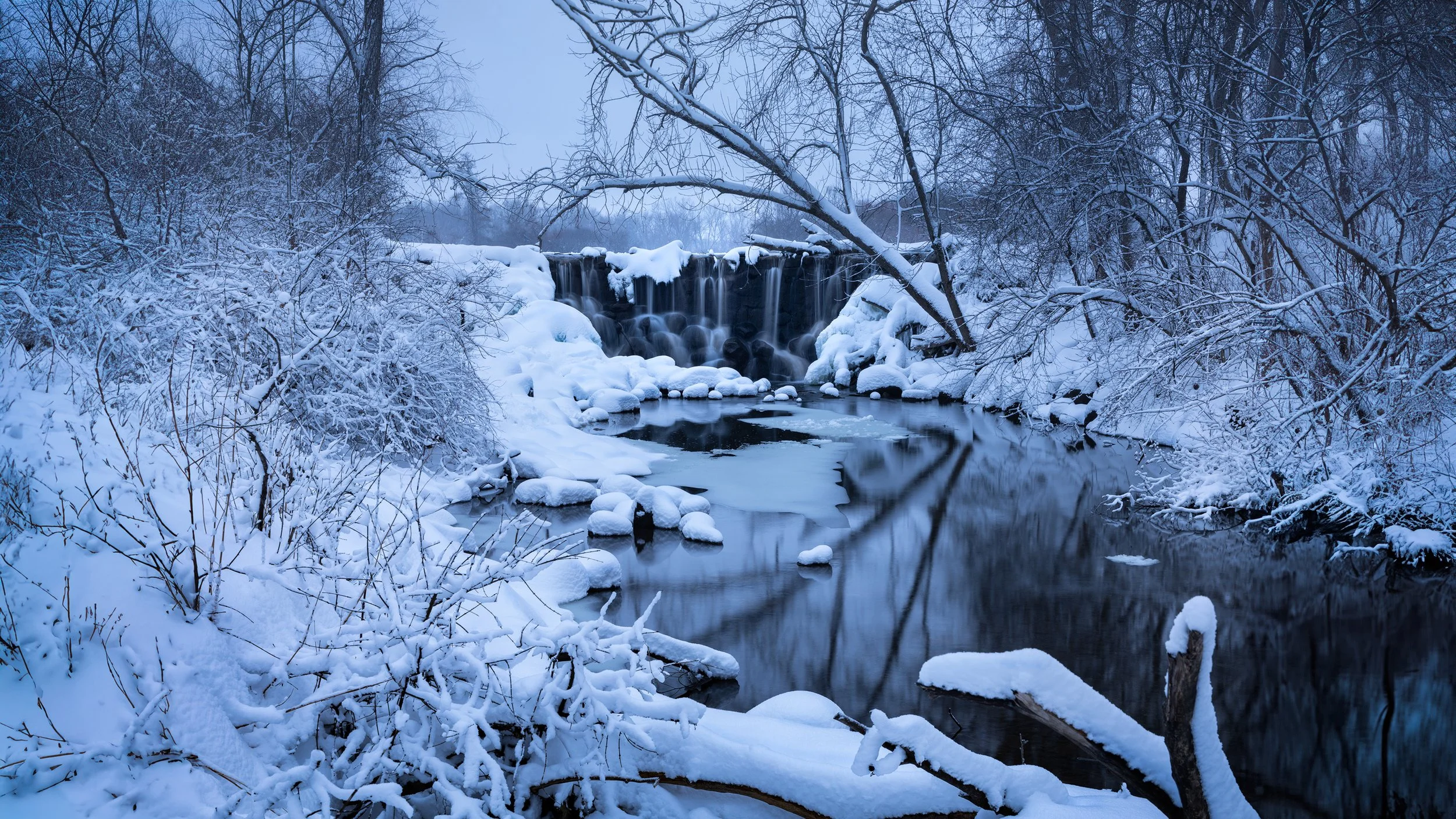 Whitnall Park Waterfall in the Snow 
   Photography By Drema  