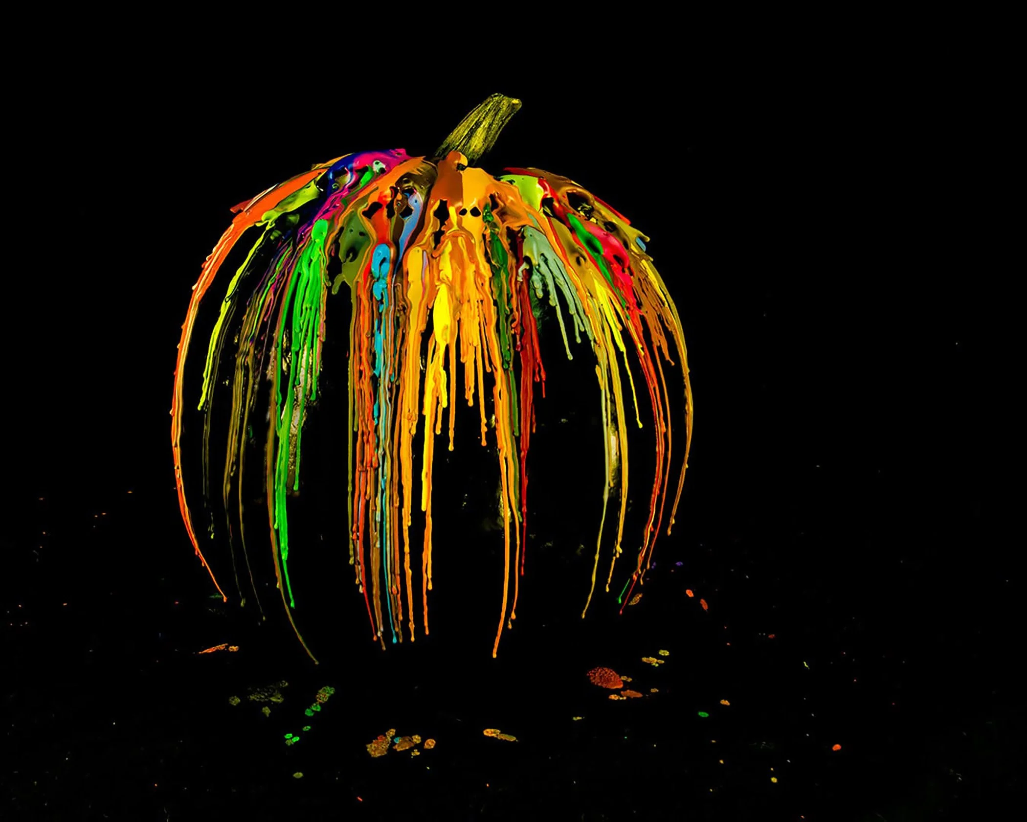  Melted Crayons on Pumpkin 